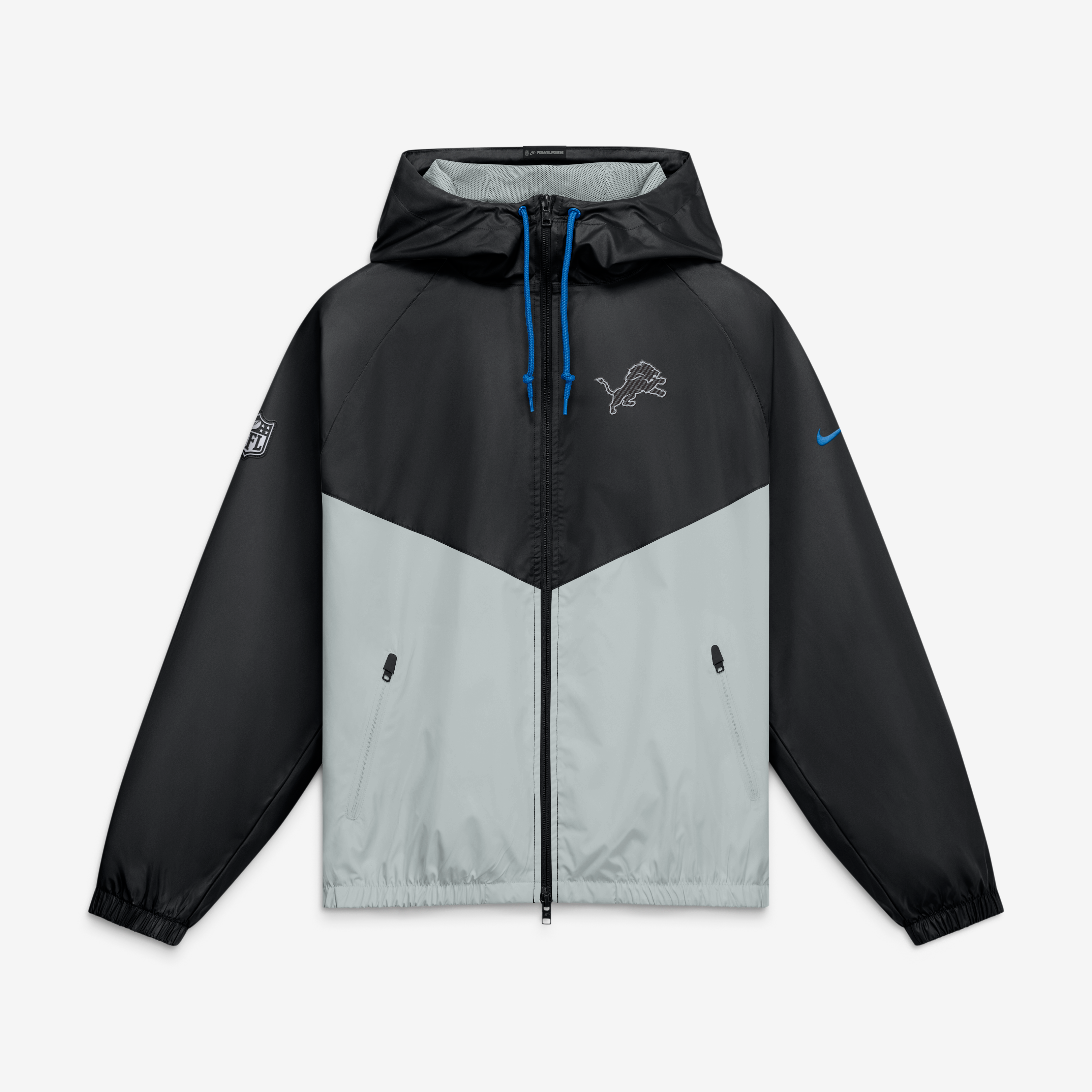 Veste coupe-vent zippée Nike Detroit Lions 2026 Rivalries Collection pour homme