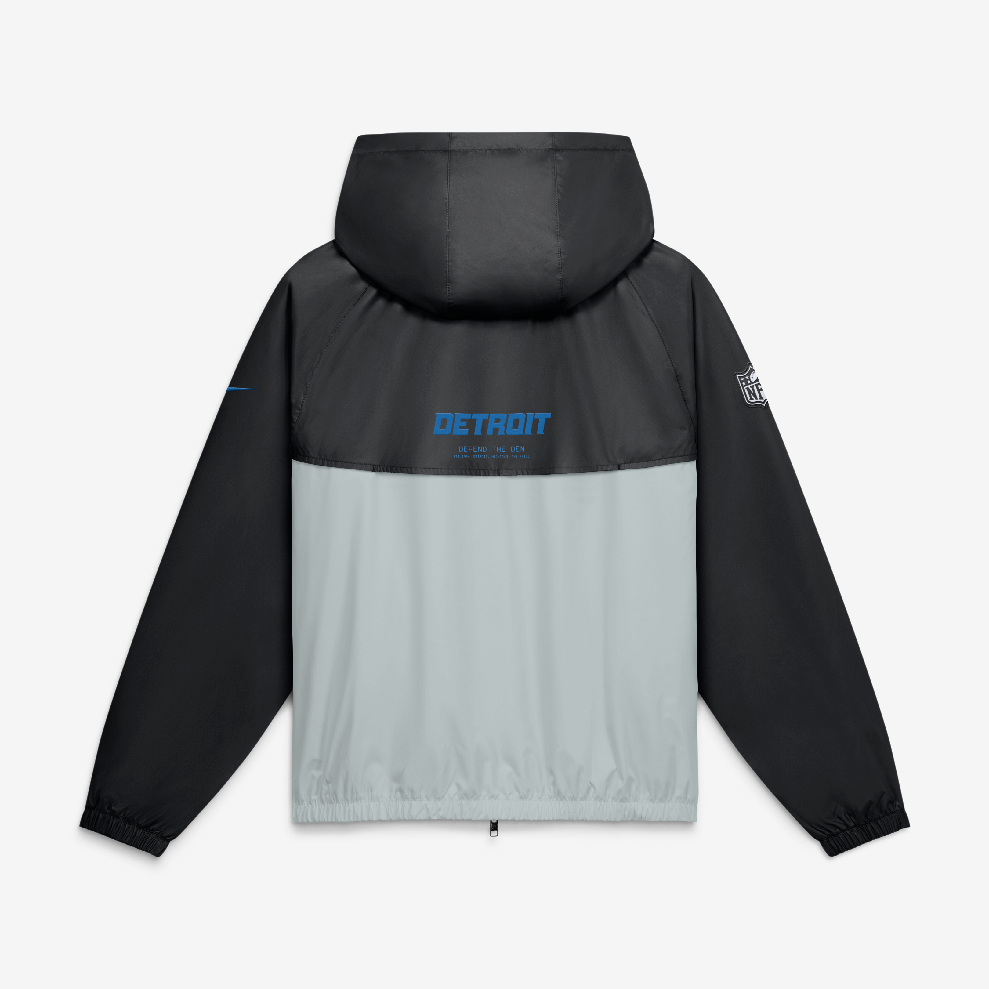 Veste coupe-vent zippée Nike Detroit Lions 2026 Rivalries Collection pour homme