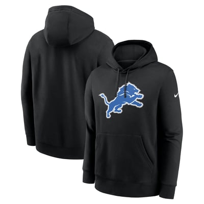 Sweat à capuche Nike Club Fleece des Lions de Détroit – Noir