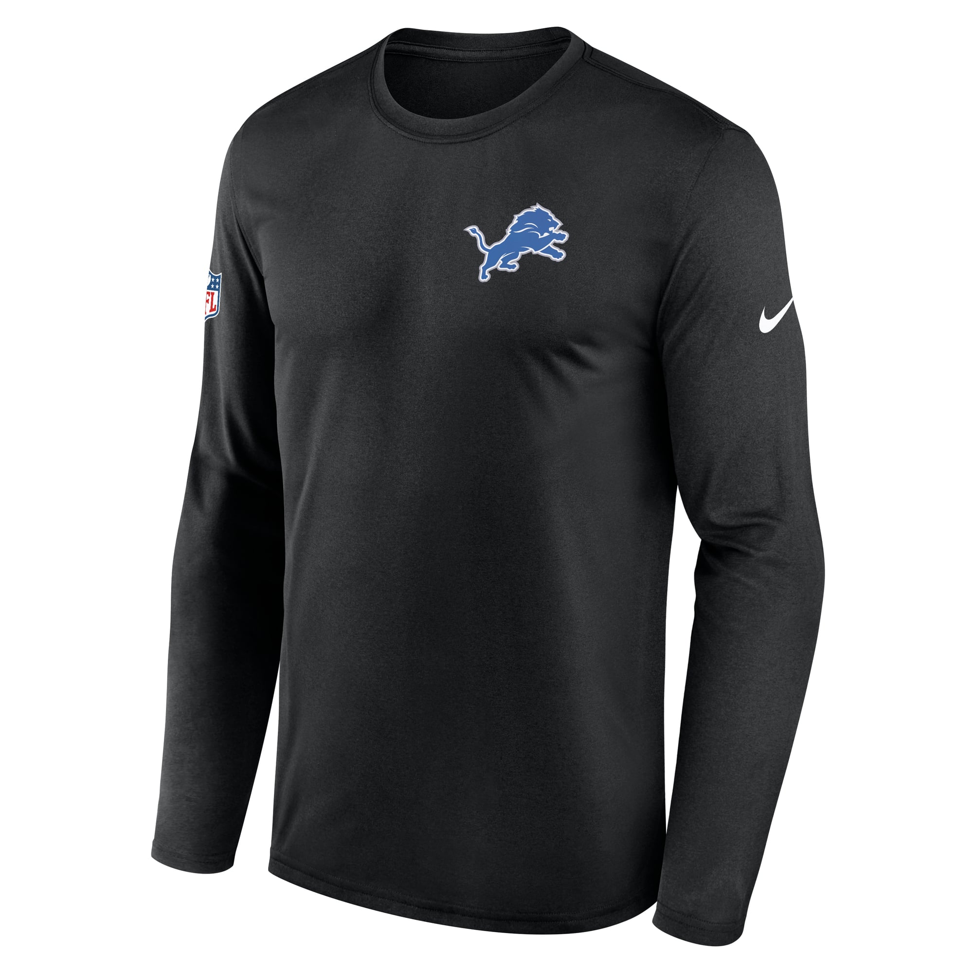 Men's Nike Black Detroit Lions Legend Small Logo Dri-FIT Long Sleeve T-Shirt