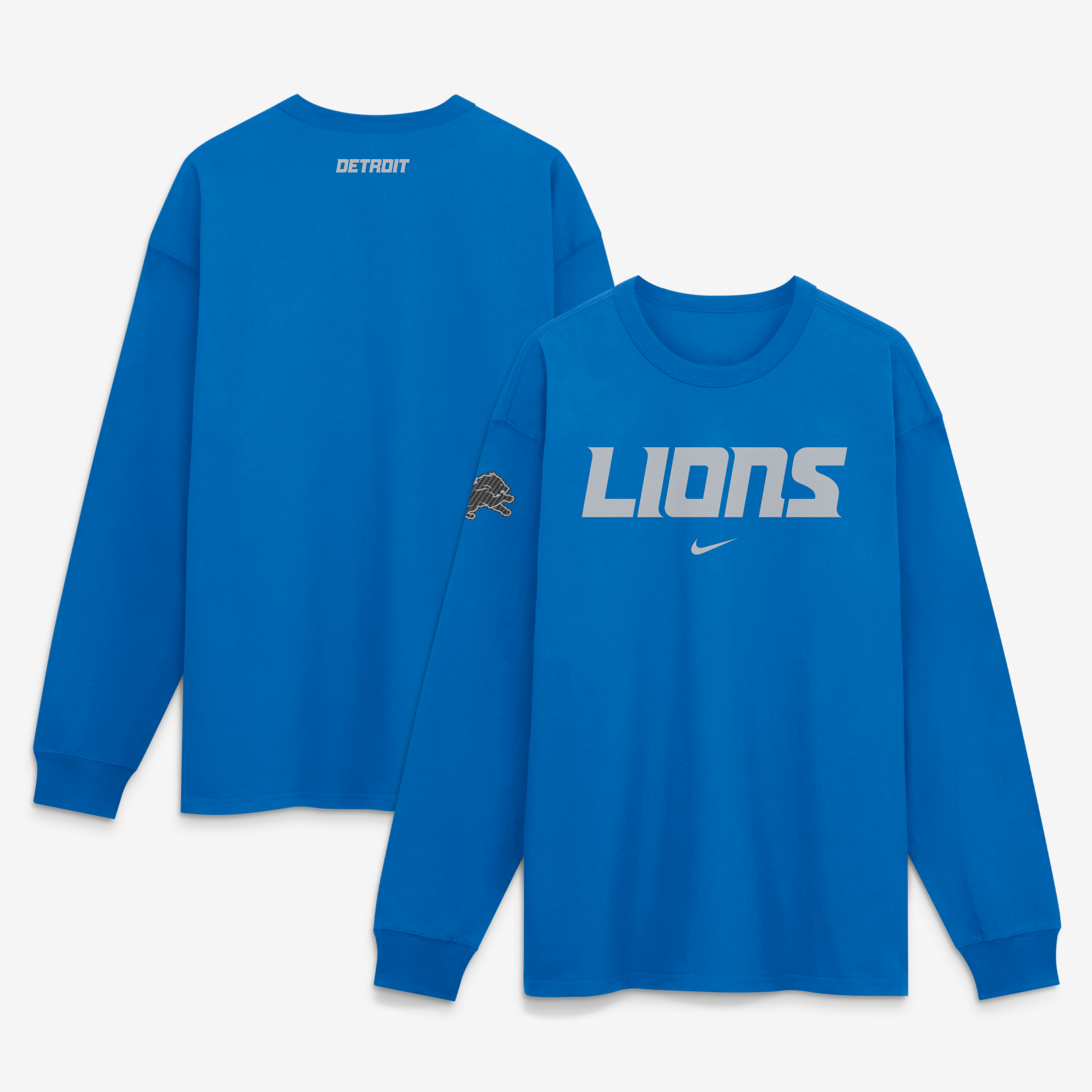 T-shirt à manches longues Nike Max90 bleu Detroit Lions Collection 2026 Rivalries pour homme