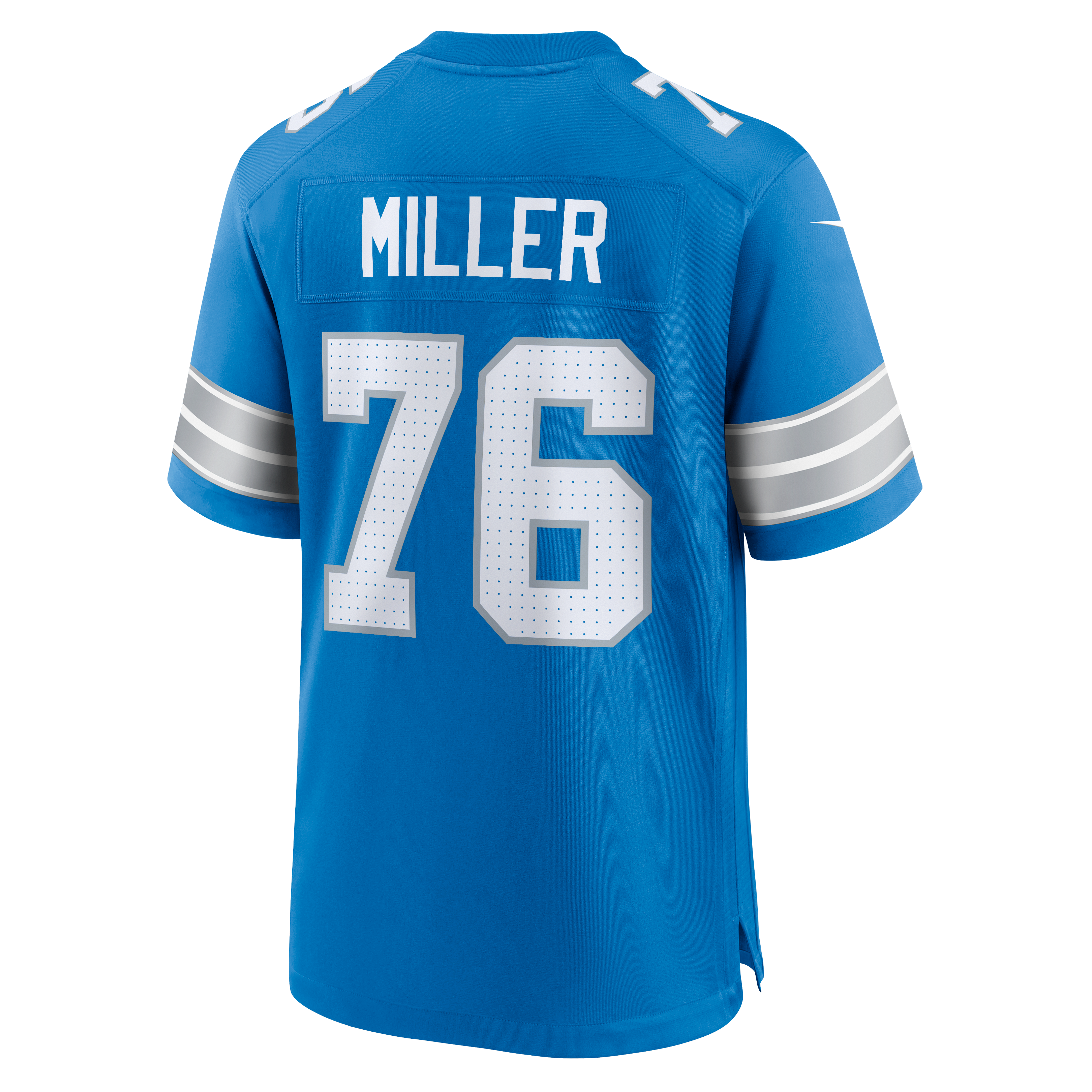 Maillot de match Nike bleu Detroit Lions Blake Miller pour homme