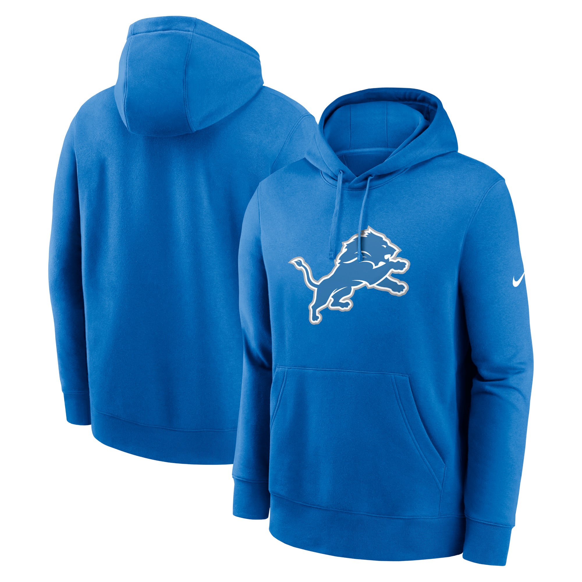 Sweat à capuche en polaire Nike Detroit Lions Club pour homme, bleu