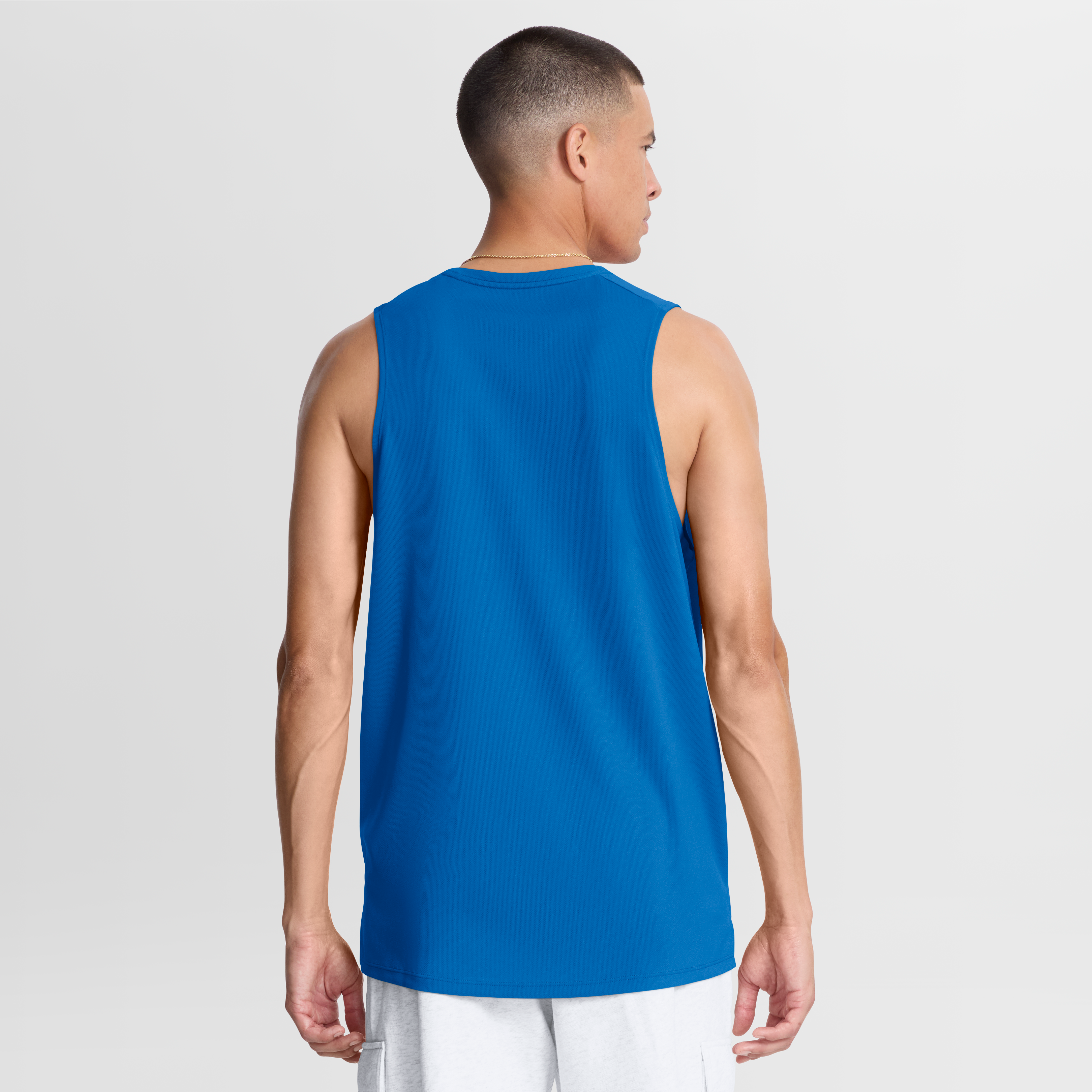 Men's Nike Blue Detroit Lions Kickoff Miler Dri-FIT Tank​ Top
