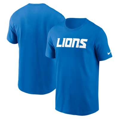 T-shirt essentiel Detroit Lions Nike Primetime Wordmark - Bleu