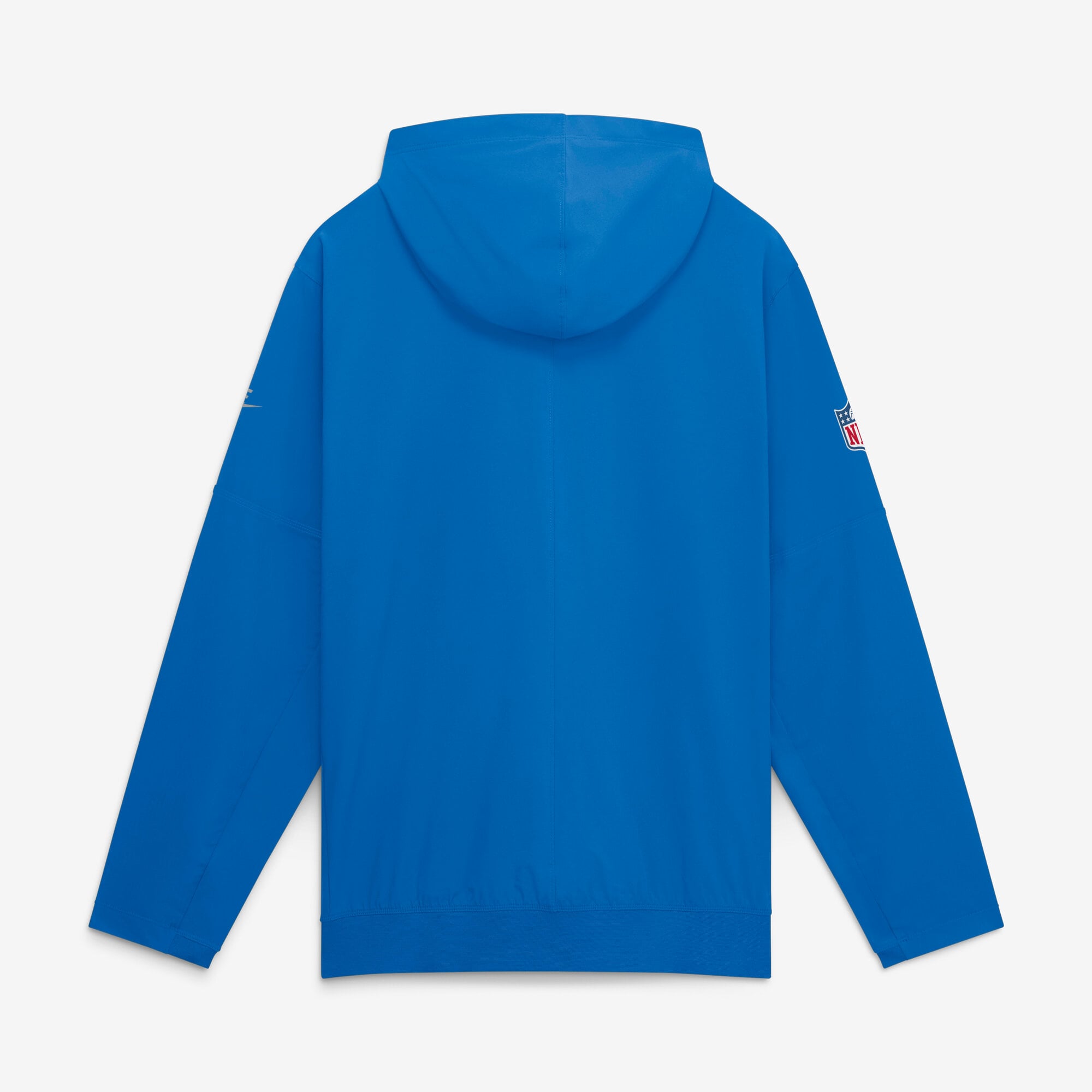 Men's Nike Blue Detroit Lions Sideline Broken Rules Alternate Anorak Half-Zip Hooded Jacket