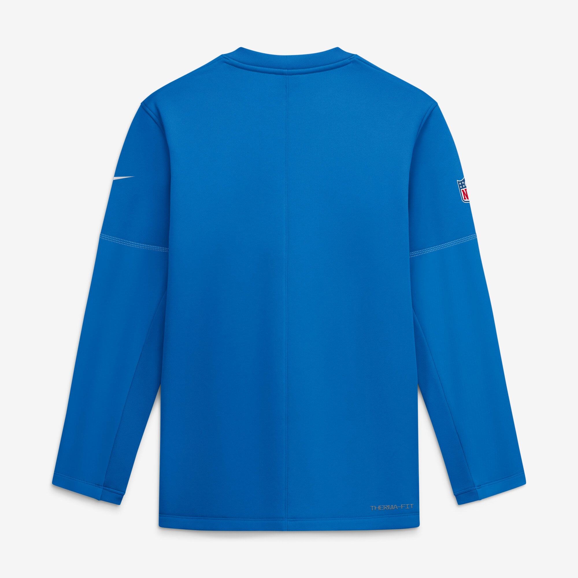 Sweat-shirt Nike Therma-FIT mi-lourd pour homme, bleu Detroit Lions, cadeau des entraîneurs de l'équipe