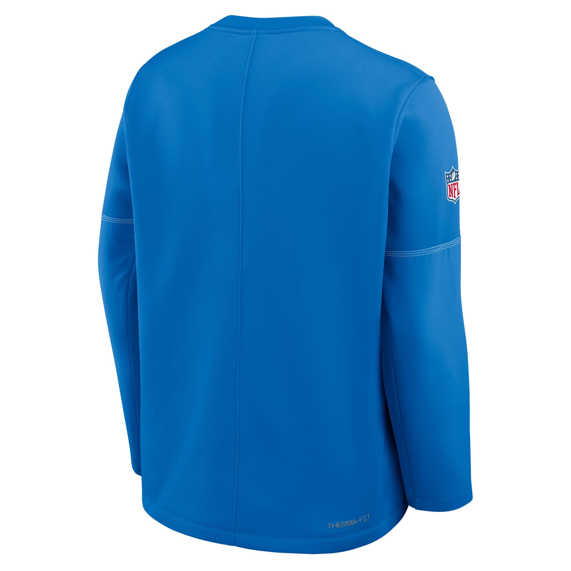 Sweat-shirt Nike Therma-FIT mi-lourd pour homme, bleu Detroit Lions, cadeau des entraîneurs de l'équipe