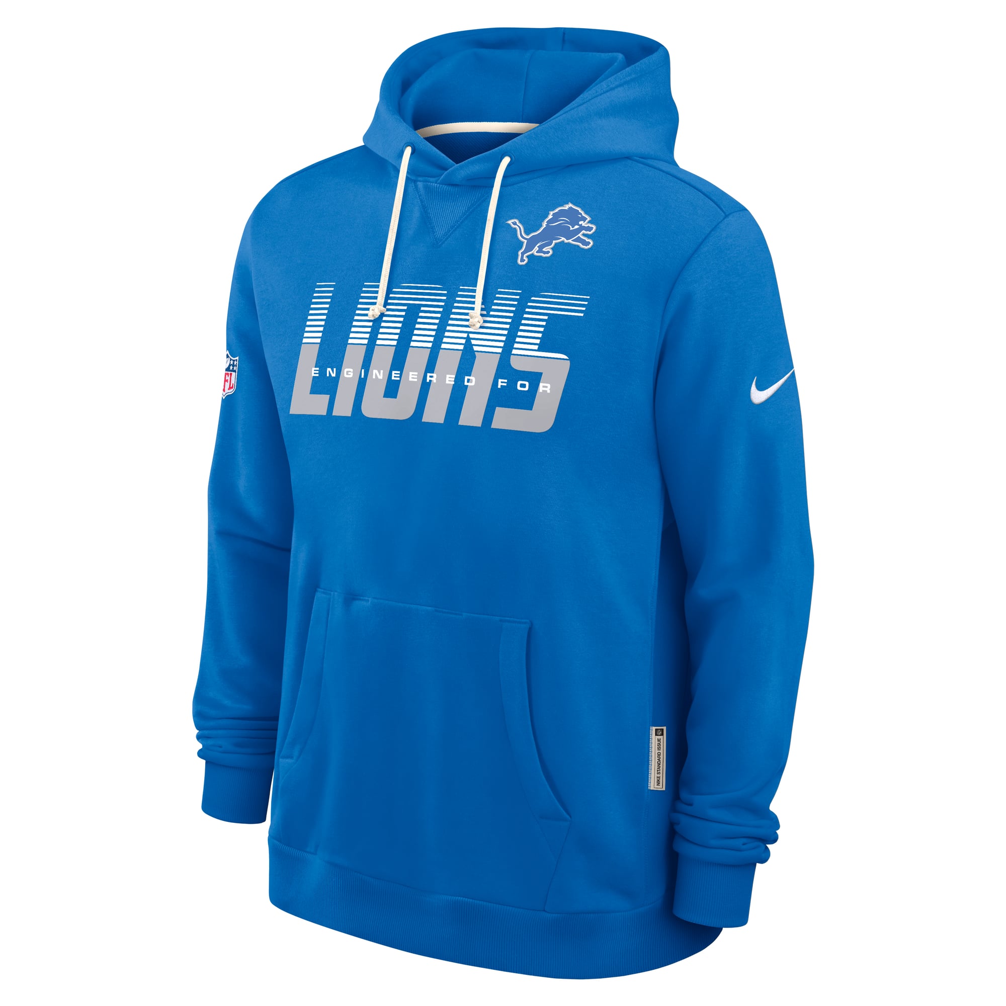 Sweat à capuche Nike Dri-FIT gris Detroit Lions Sideline Standard Issue Top Prospect pour homme