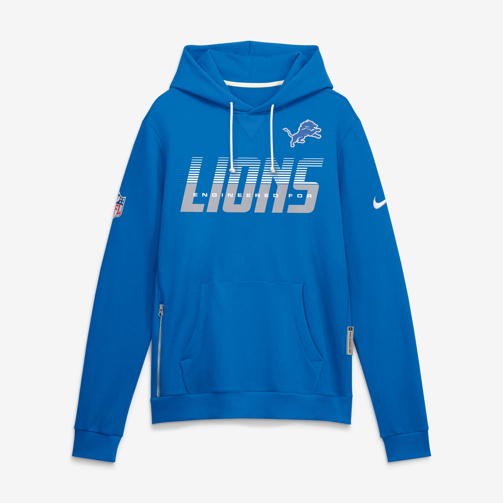 Sweat à capuche Nike Dri-FIT gris Detroit Lions Sideline Standard Issue Top Prospect pour homme
