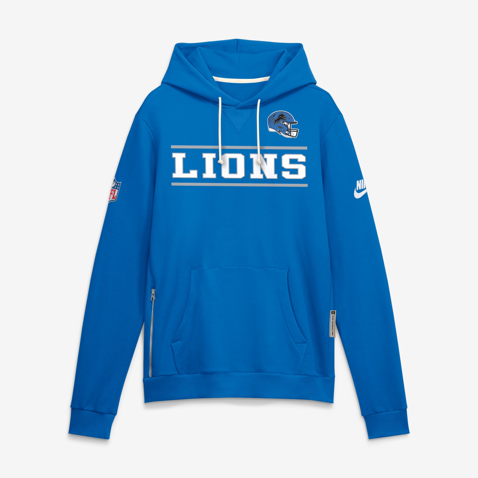 Men's Nike Blue Detroit Lions Standard Issue Replay Officials Alternate Dri-FIT Hoodie