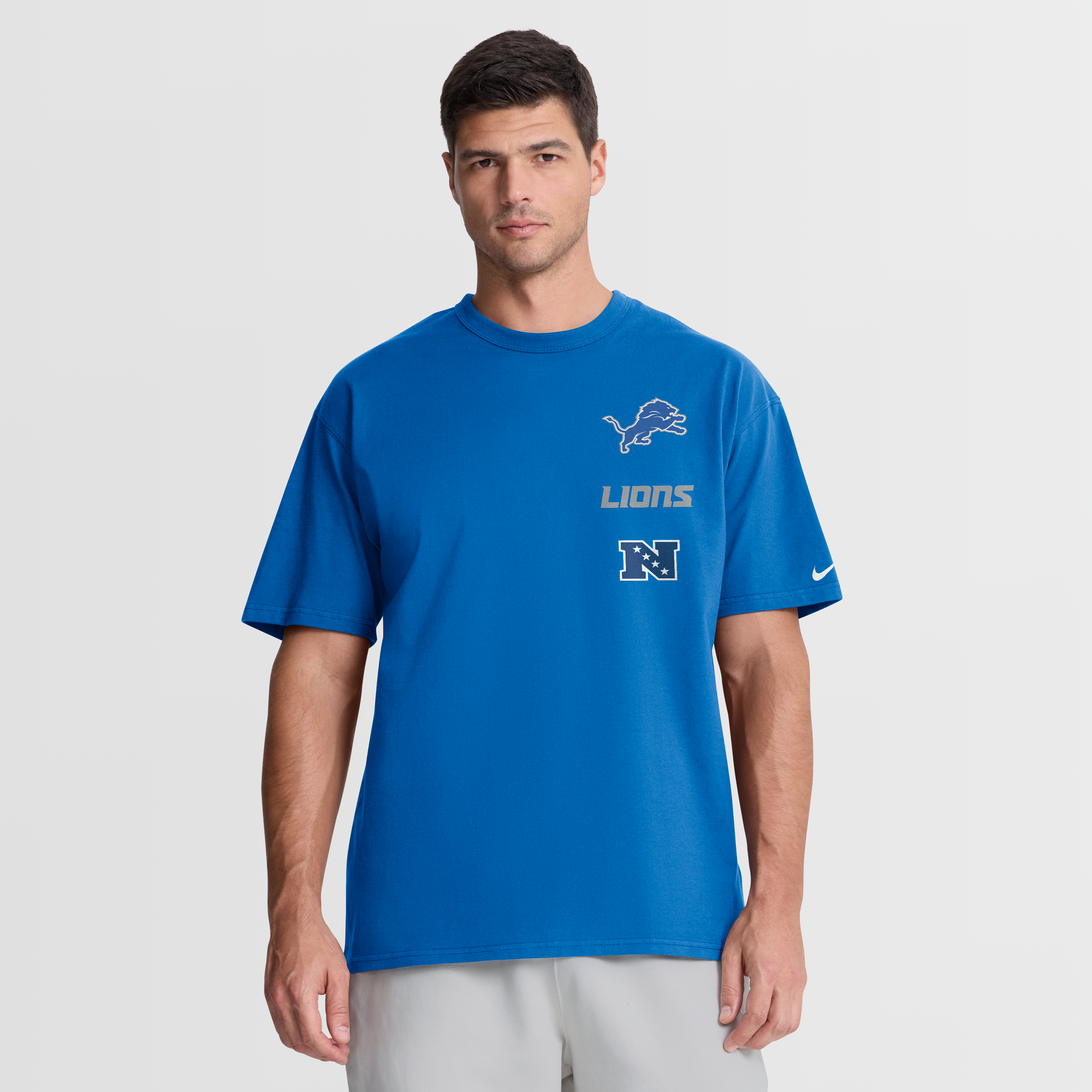 Men's Nike Blue Detroit Lions The Forward Heavyweight Max90 T-Shirt