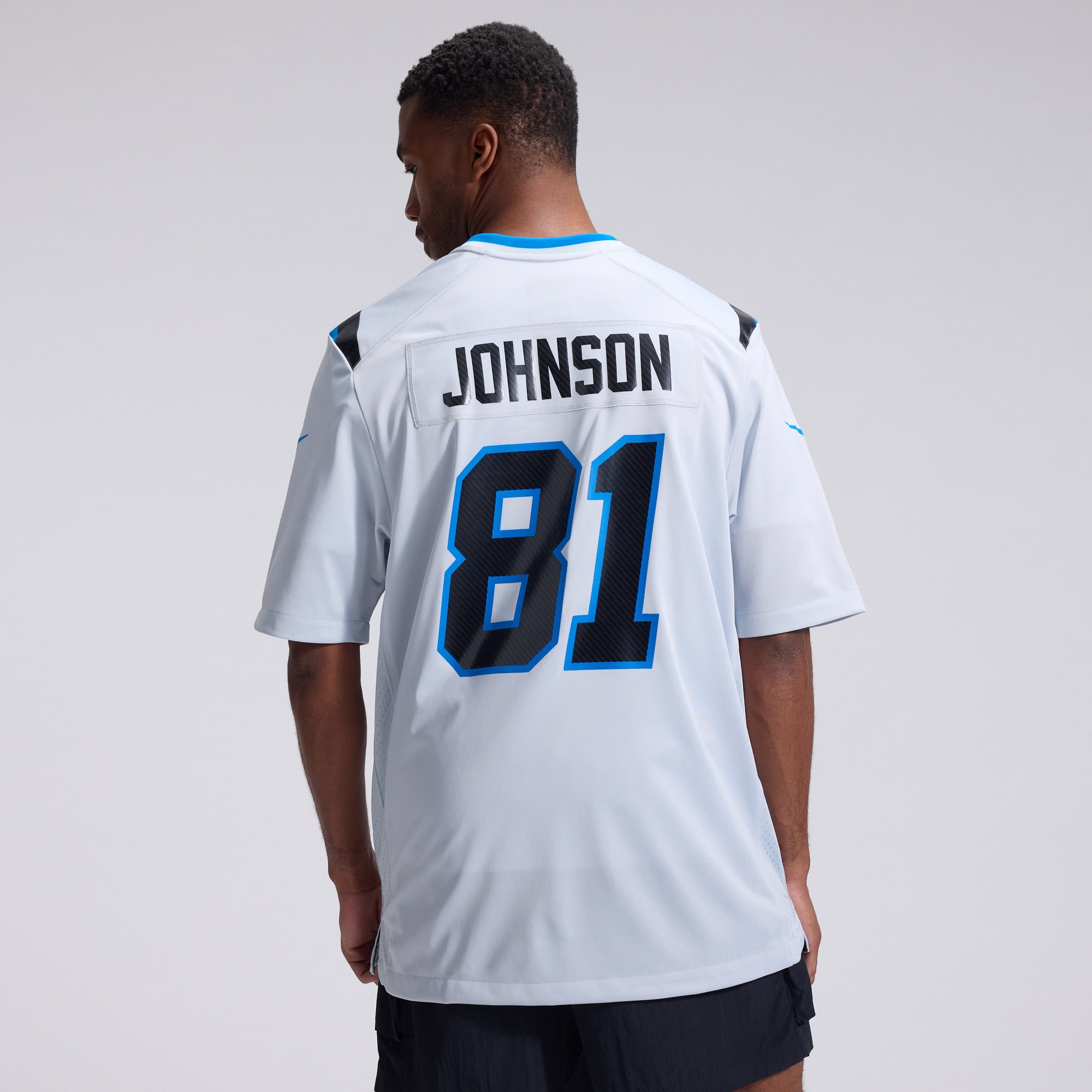 Men's Nike Calvin Johnson Silver Detroit Lions 2026 Rivalries Collection Game Jersey