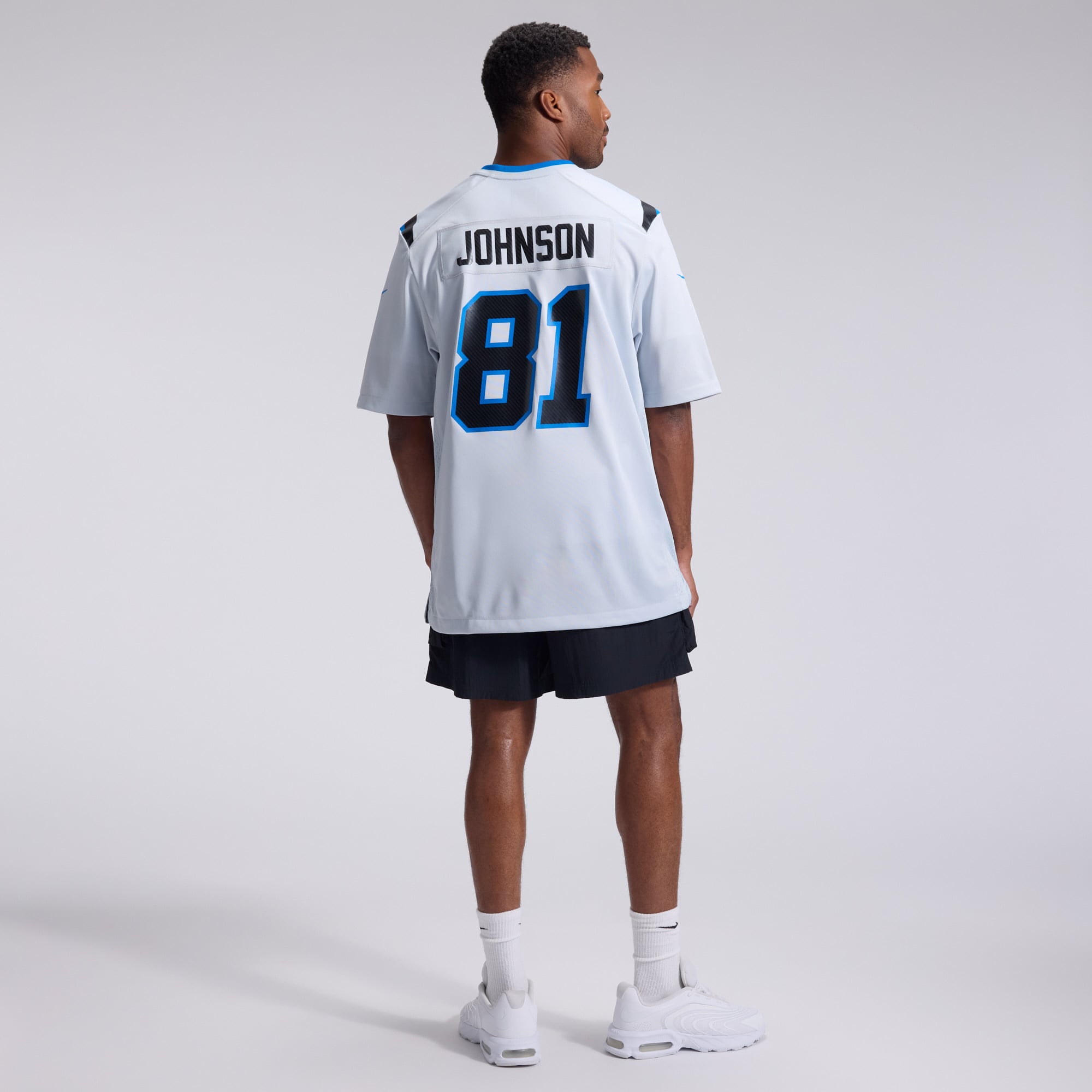 Men's Nike Calvin Johnson Silver Detroit Lions 2026 Rivalries Collection Game Jersey