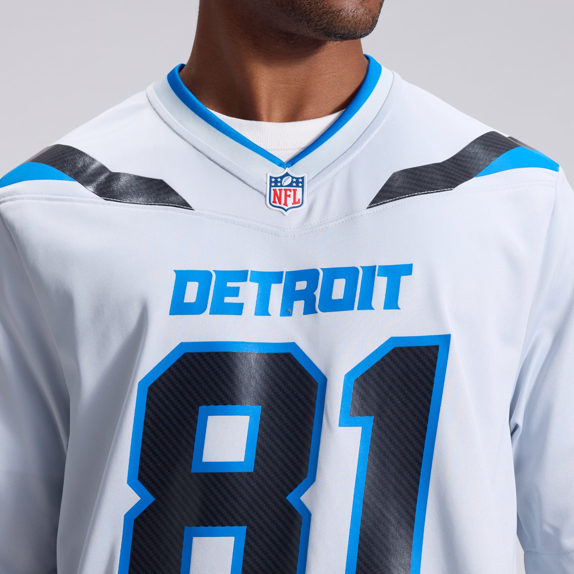 Men's Nike Calvin Johnson Silver Detroit Lions 2026 Rivalries Collection Game Jersey