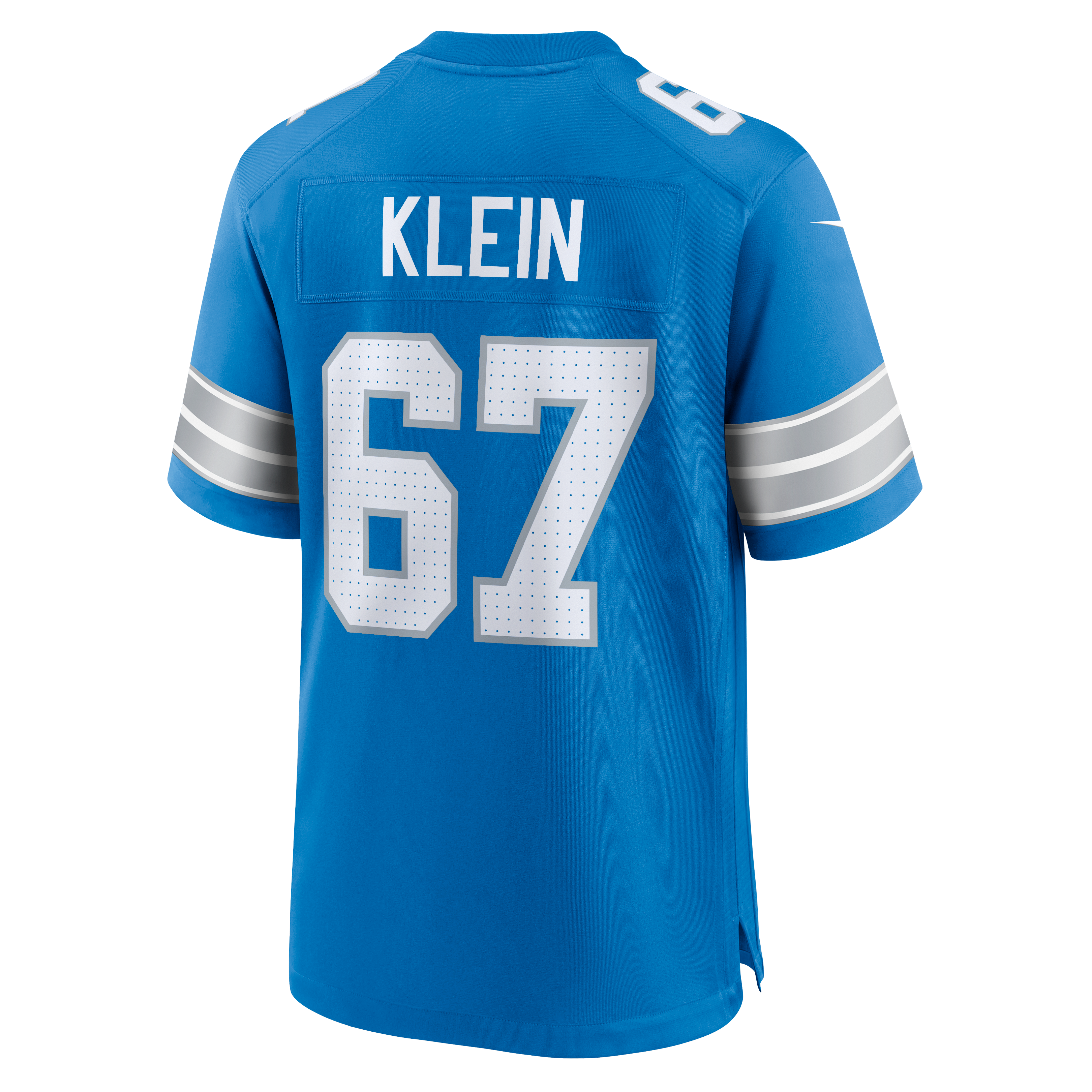 Men's Nike Elijah Klein Blue Detroit Lions Team Game Jersey