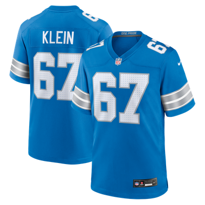 Elijah Klein Detroit Lions Nike Team Game Jersey - Blue