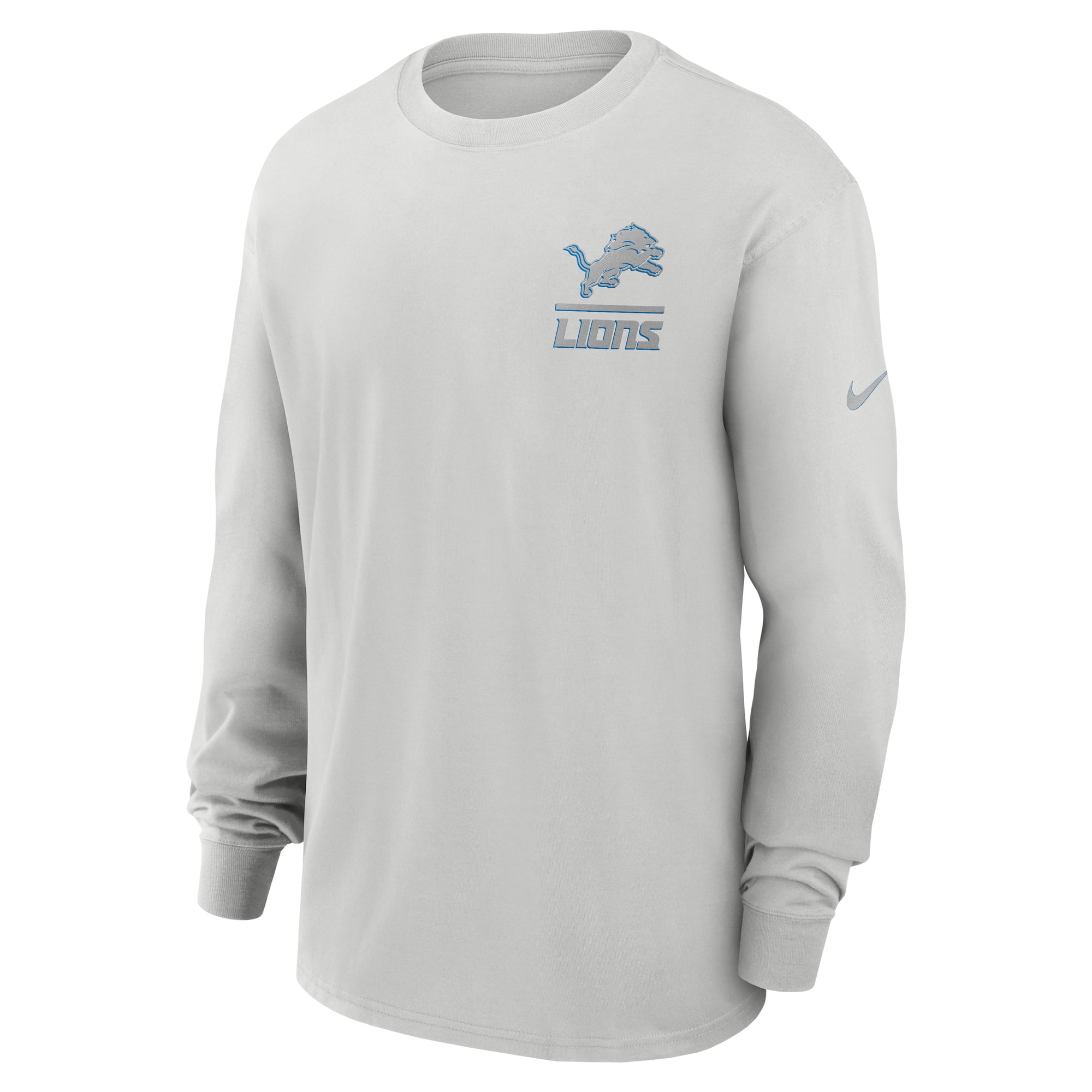 T-shirt à manches longues Nike Detroit Lions Essential Heavy Max90 gris pour homme
