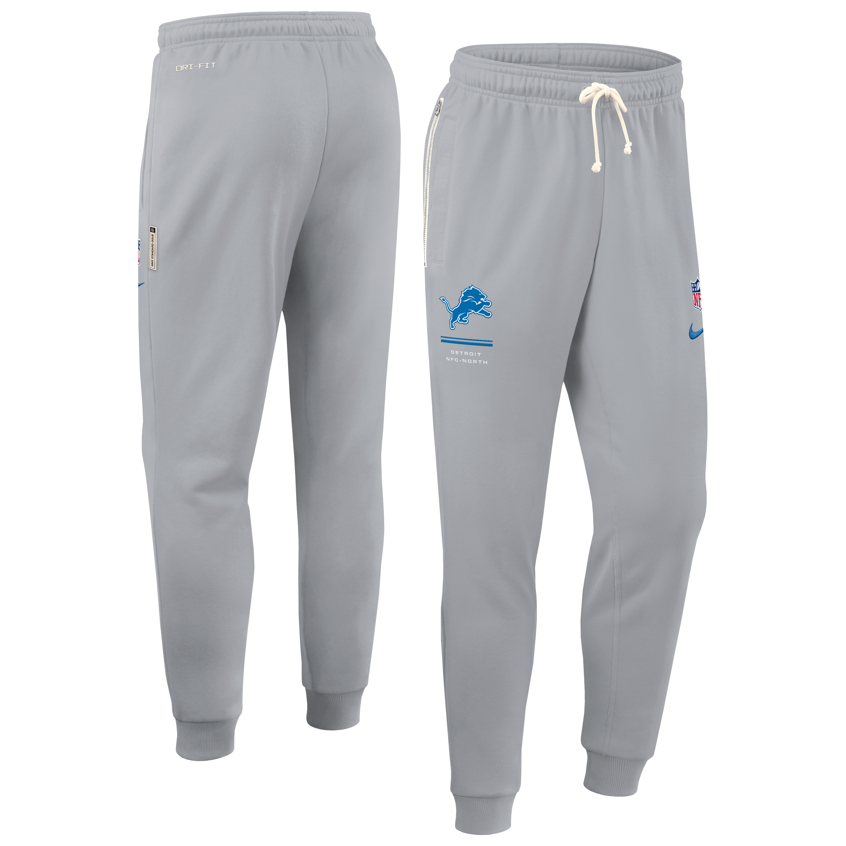 Men's Nike Gray Detroit Lions Sideline Standard Issue Touchback Kick Dri-FIT Taper Pants