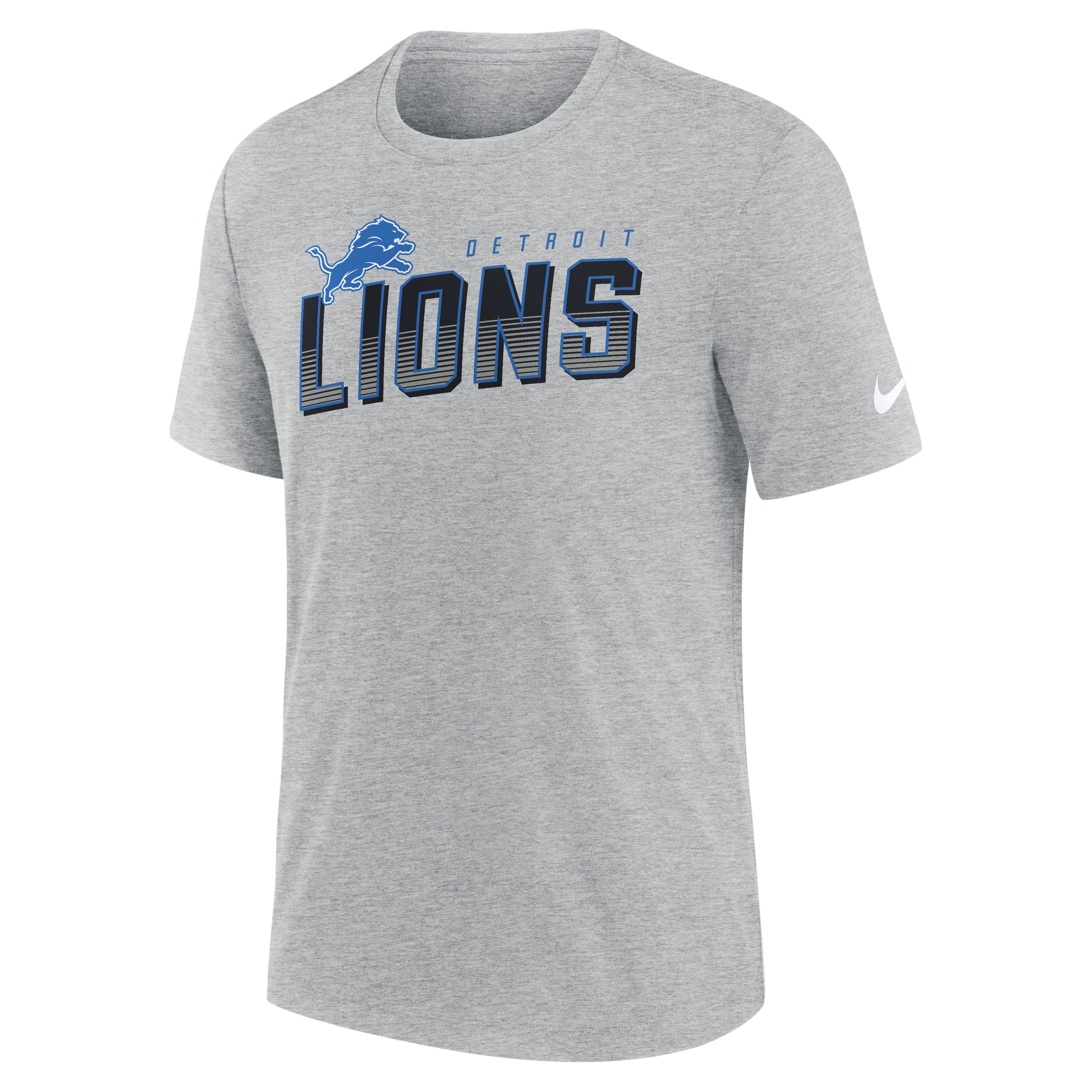 Men's Nike Heather Gray Detroit Lions Believe The Game Tri-Blend T-Shirt