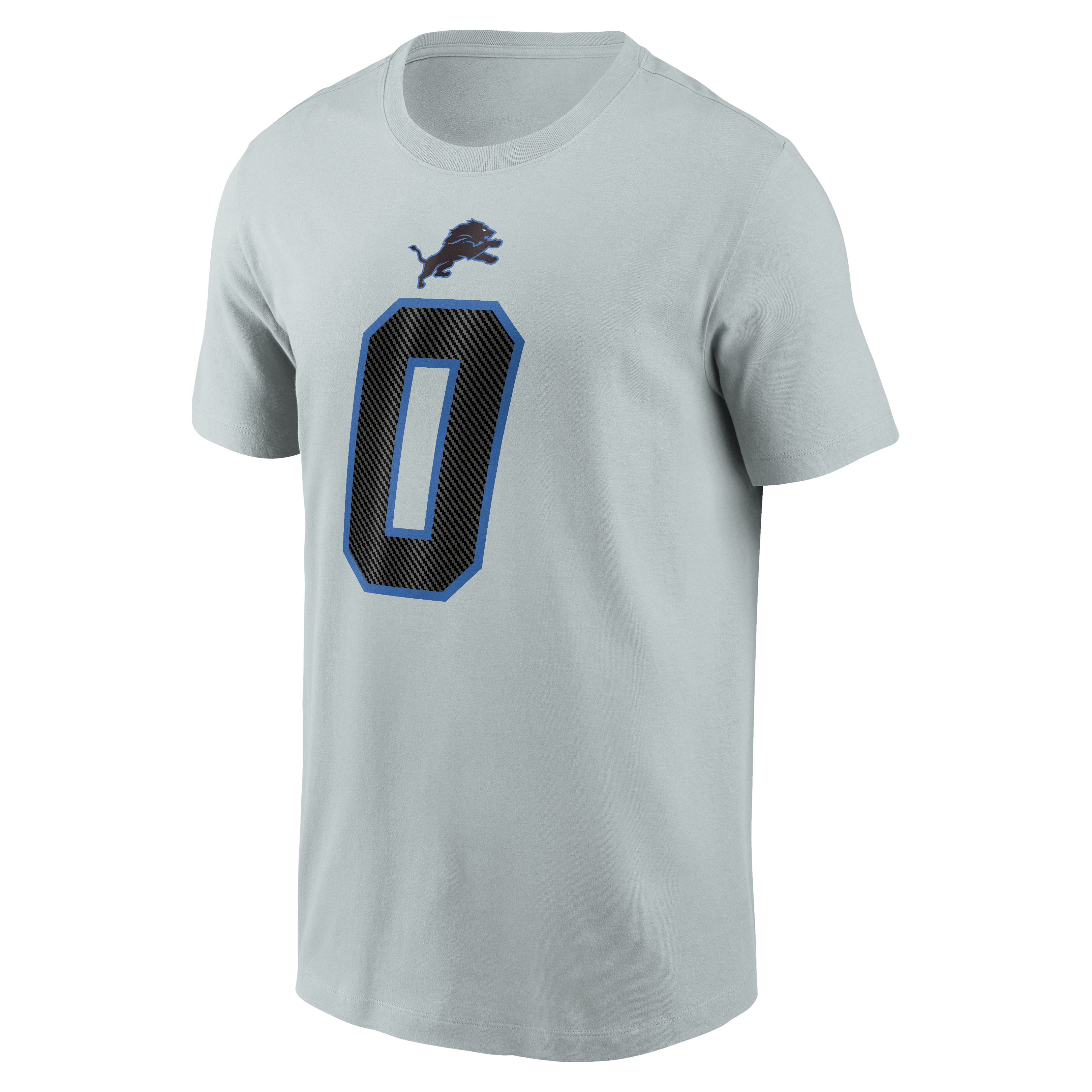 Men's Nike Jahmyr Gibbs Silver Detroit Lions 2026 Rivalries Collection Player Name & Number T-Shirt