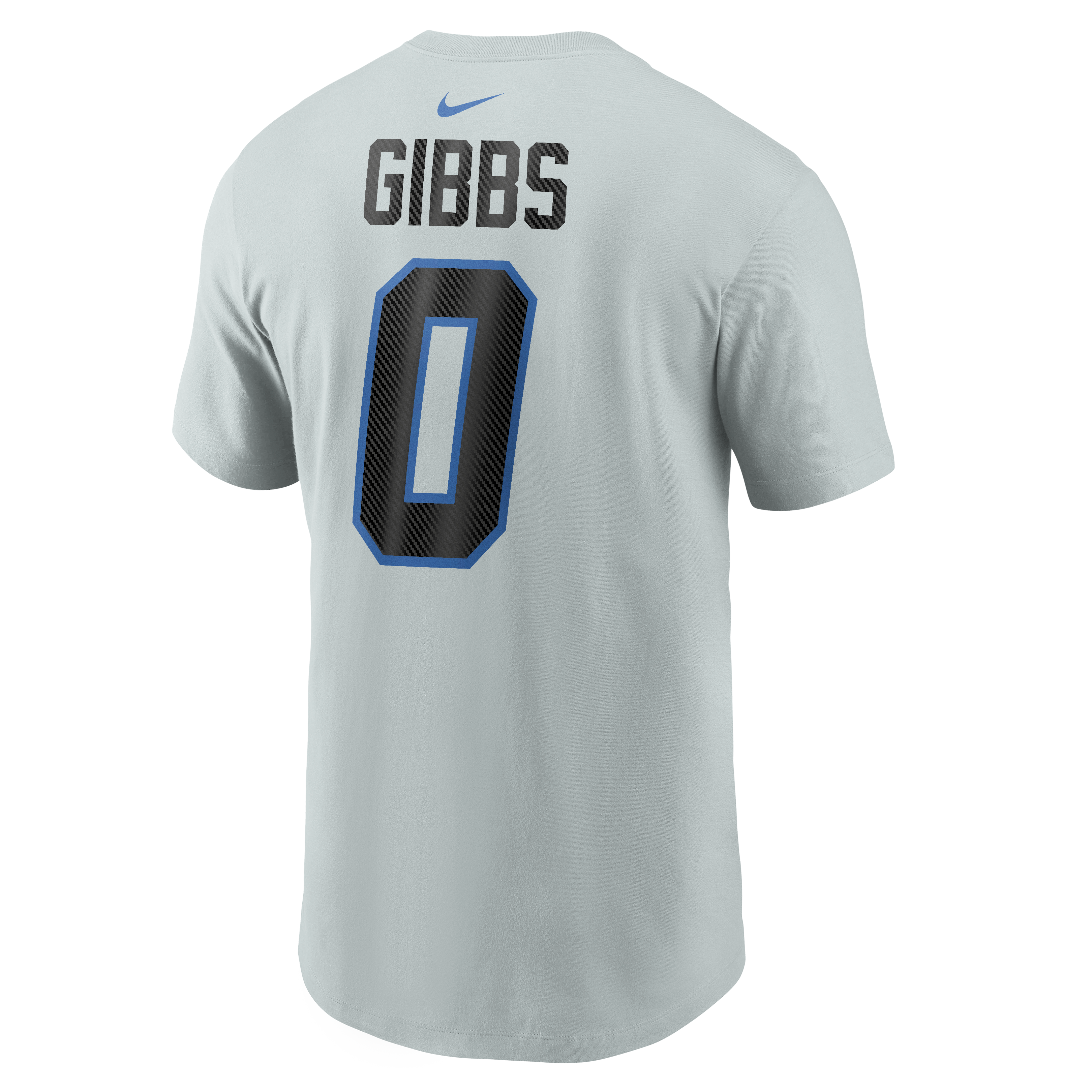 Men's Nike Jahmyr Gibbs Silver Detroit Lions 2026 Rivalries Collection Player Name & Number T-Shirt