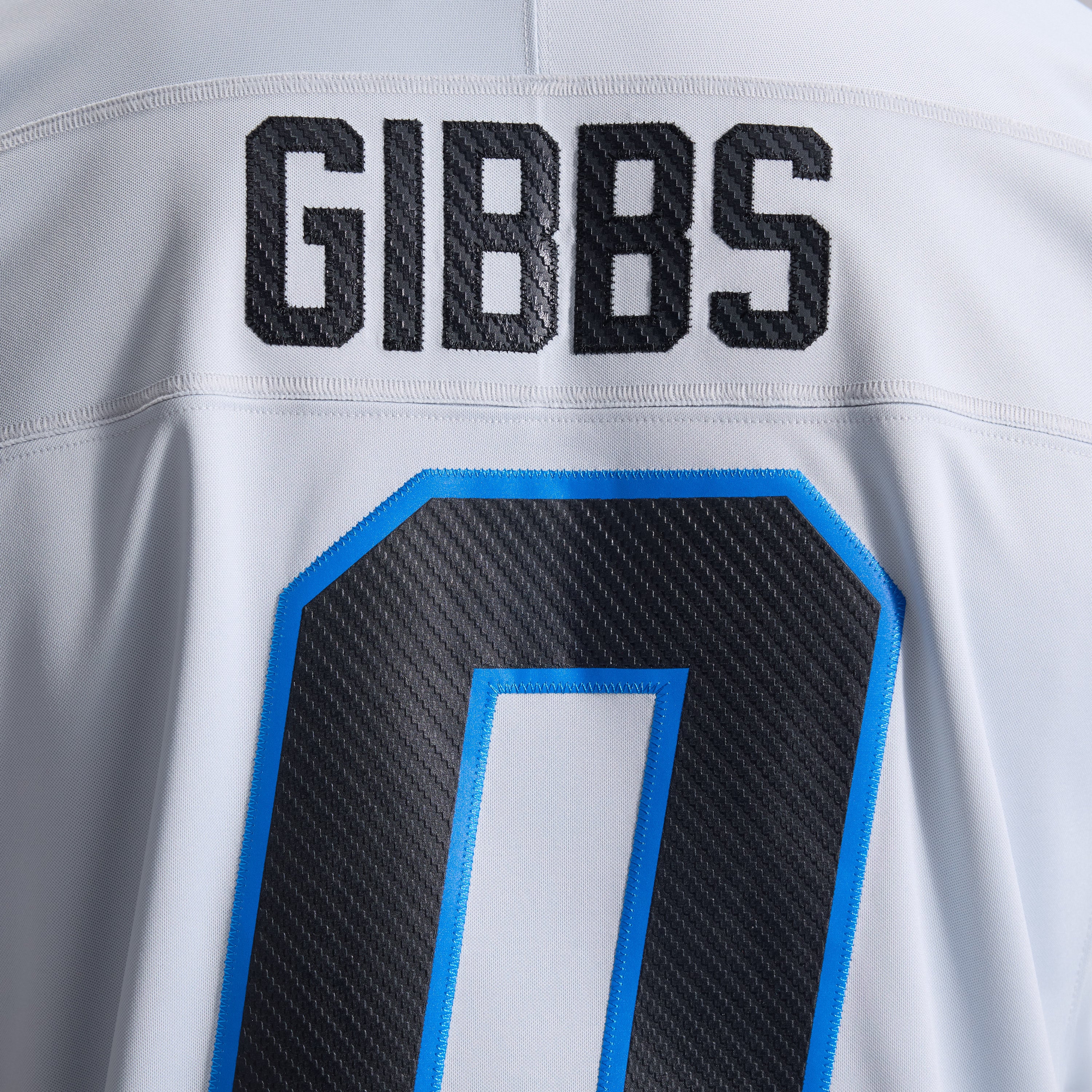 Men's Nike Jahmyr Gibbs Silver Detroit Lions 2026 Rivalries Collection Stitched Limited Jersey