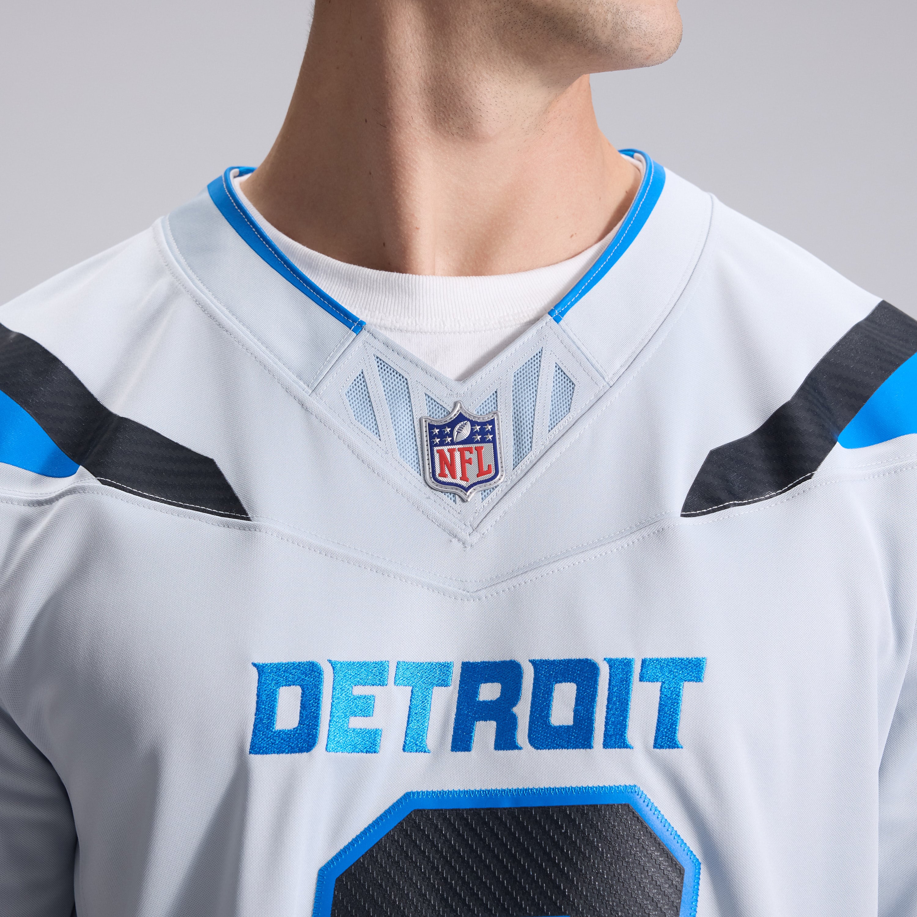 Men's Nike Jahmyr Gibbs Silver Detroit Lions 2026 Rivalries Collection Stitched Limited Jersey