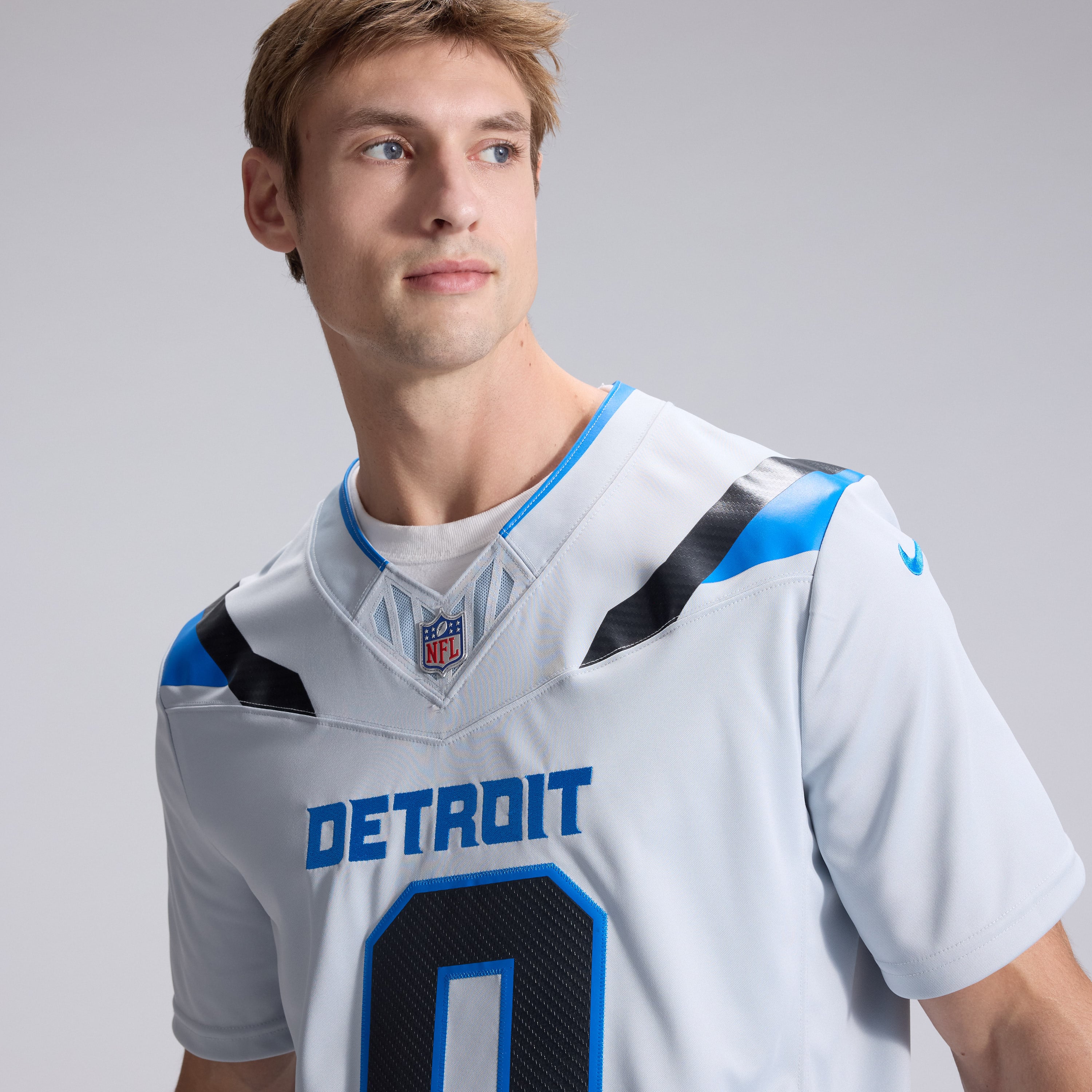 Men's Nike Jahmyr Gibbs Silver Detroit Lions 2026 Rivalries Collection Stitched Limited Jersey