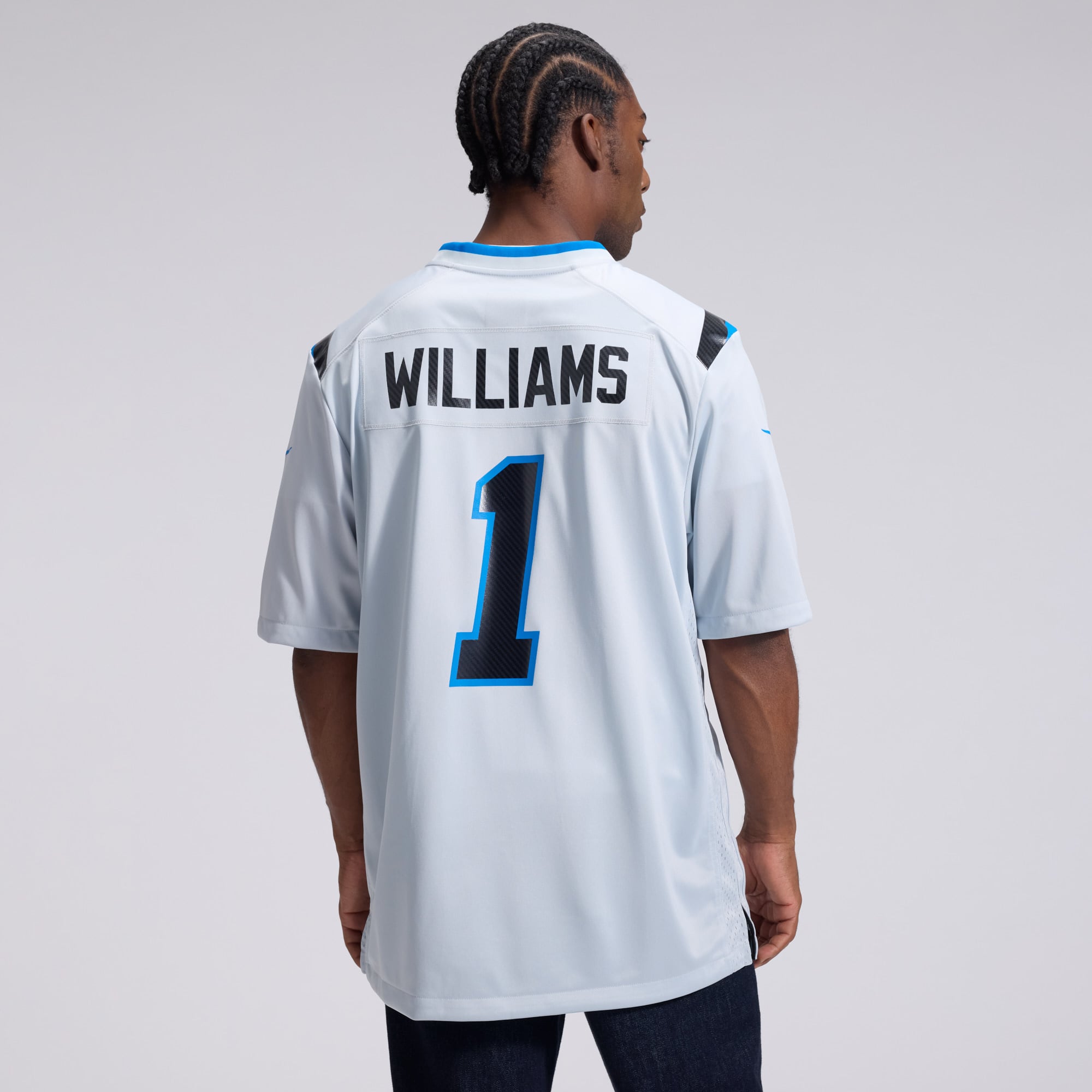 Men's Nike Jameson Williams Silver Detroit Lions 2026 Rivalries Collection Game Jersey