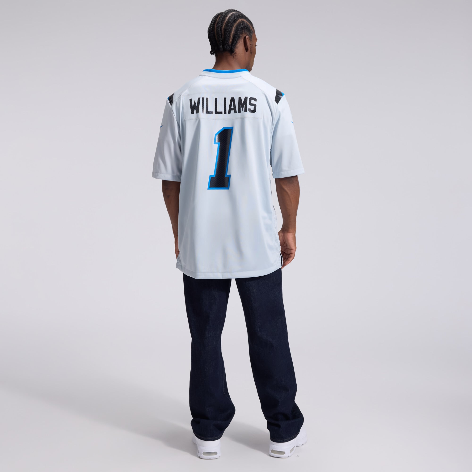 Men's Nike Jameson Williams Silver Detroit Lions 2026 Rivalries Collection Game Jersey