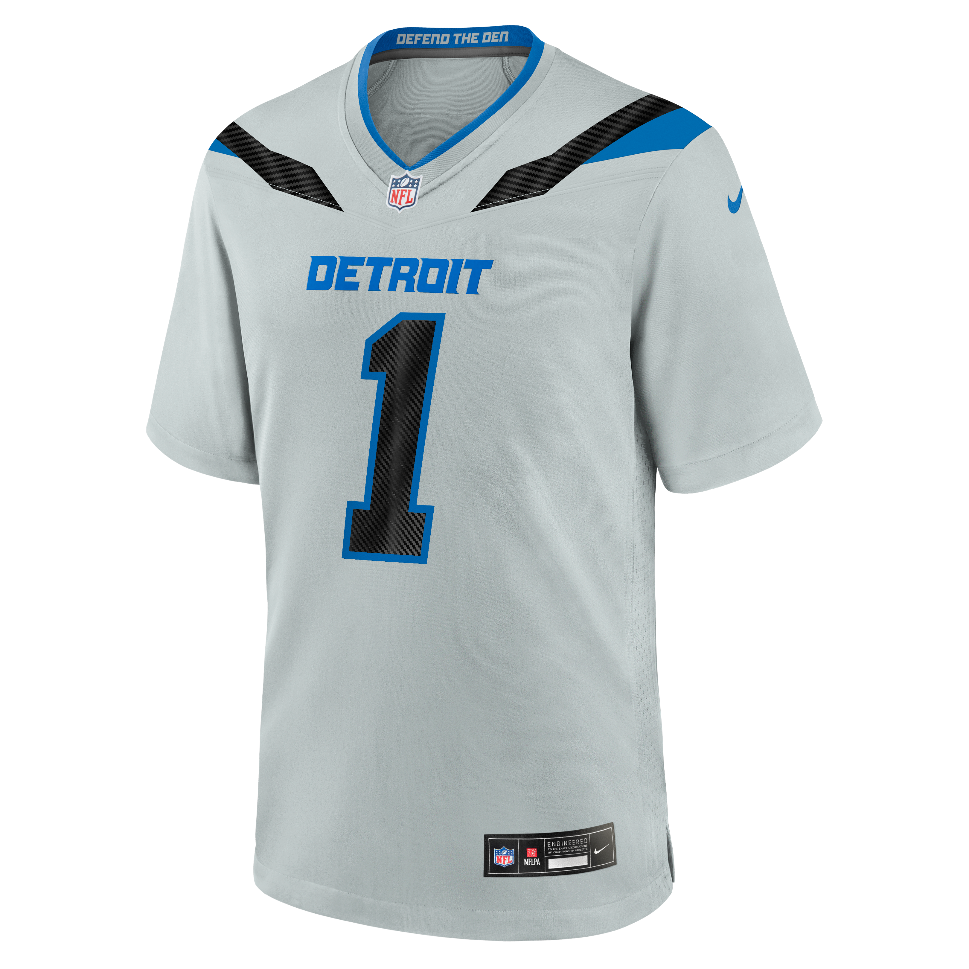 Men's Nike Jameson Williams Silver Detroit Lions 2026 Rivalries Collection Game Jersey