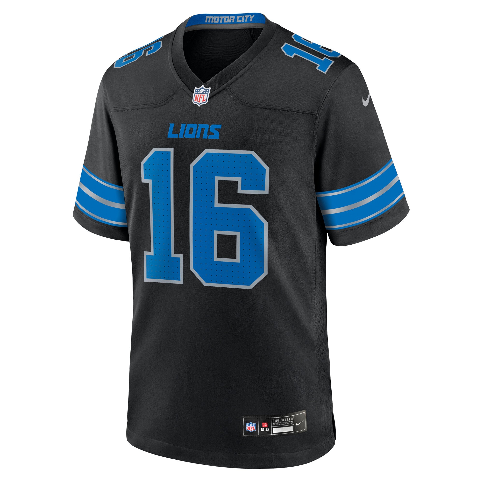 Men's Nike Jared Goff Black Detroit Lions Alternate Game Jersey