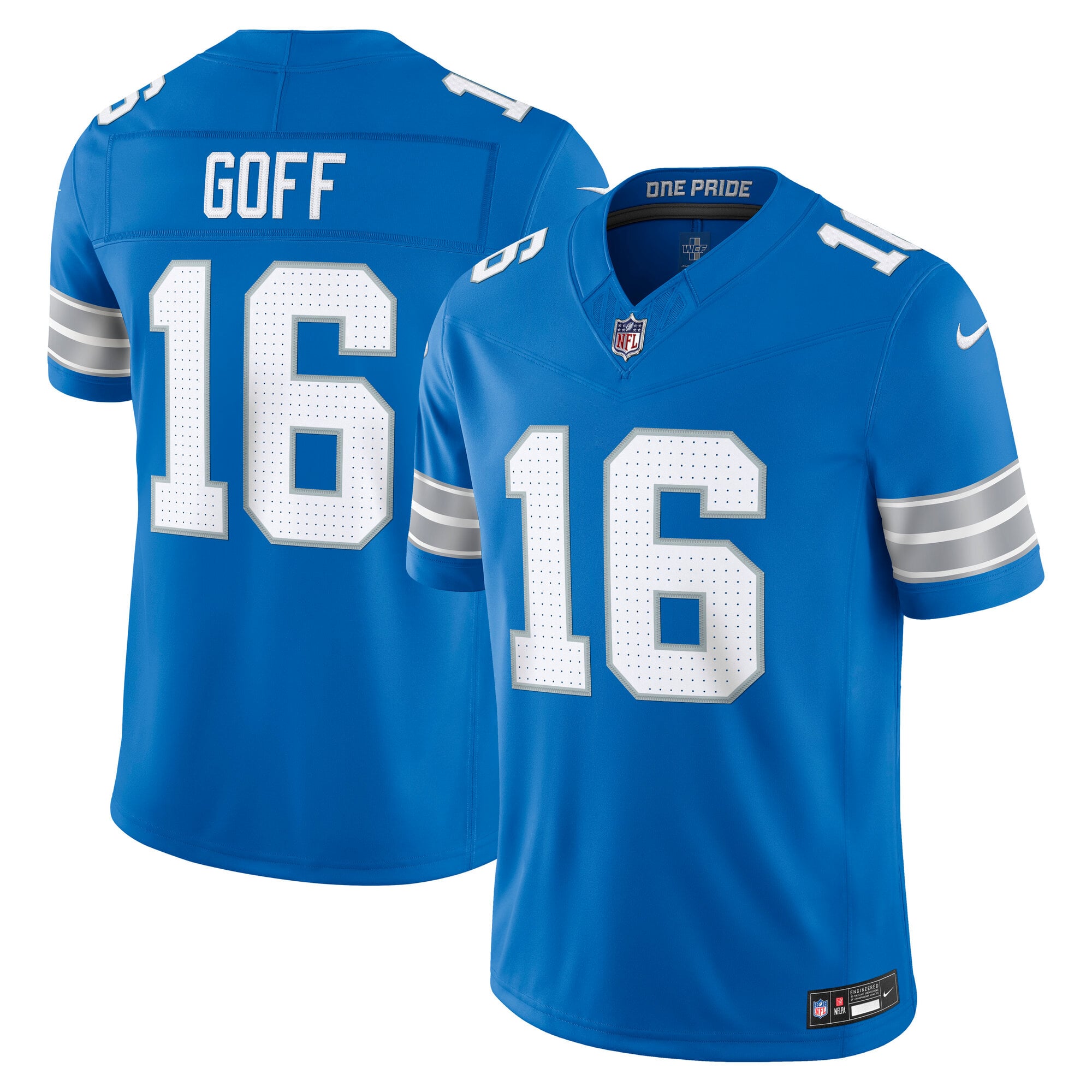 Men's Nike Jared Goff Blue Detroit Lions Vapor F.U.S.E. Stitched Limited Jersey