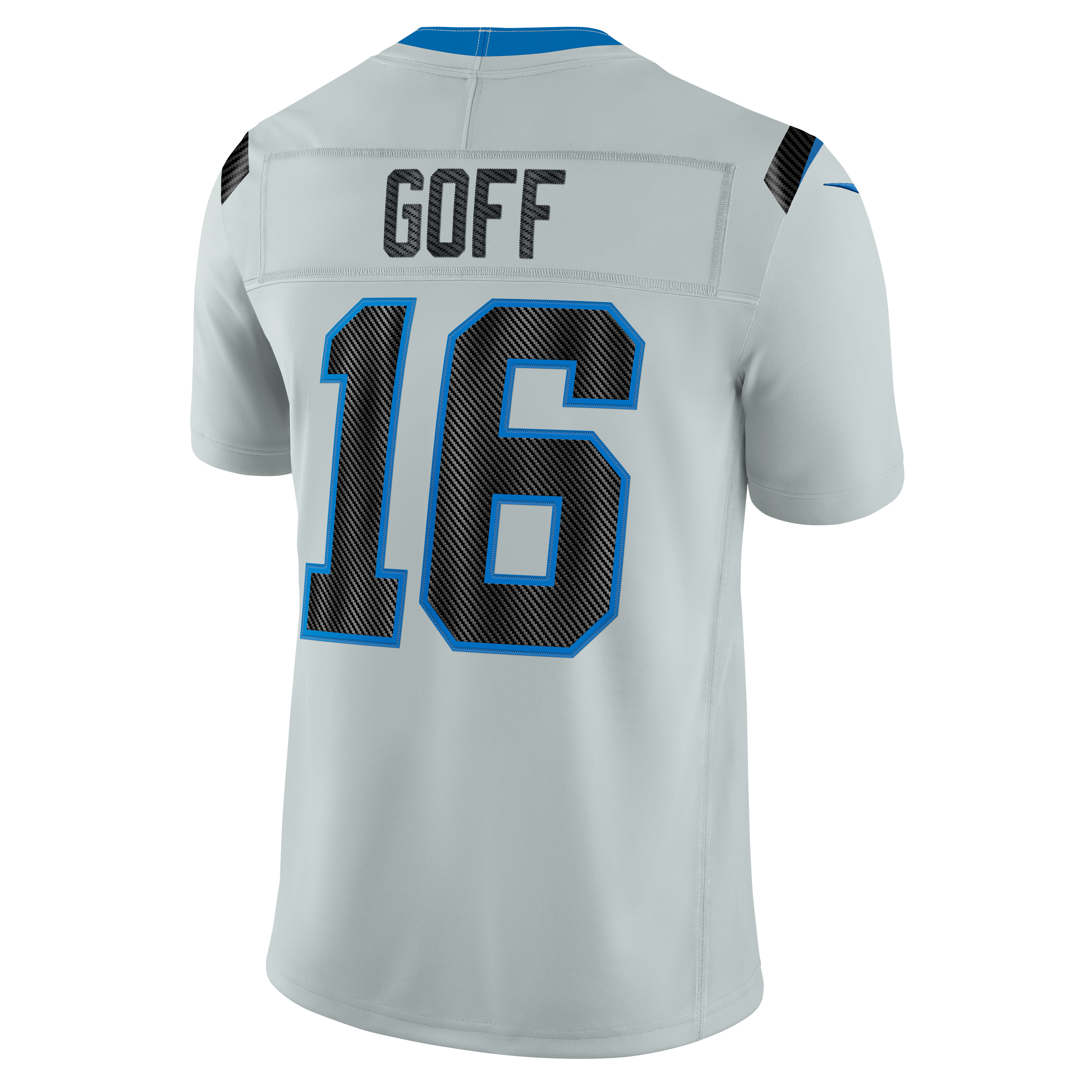 Men's Nike Jared Goff Silver Detroit Lions 2026 Rivalries Collection Stitched Limited Jersey