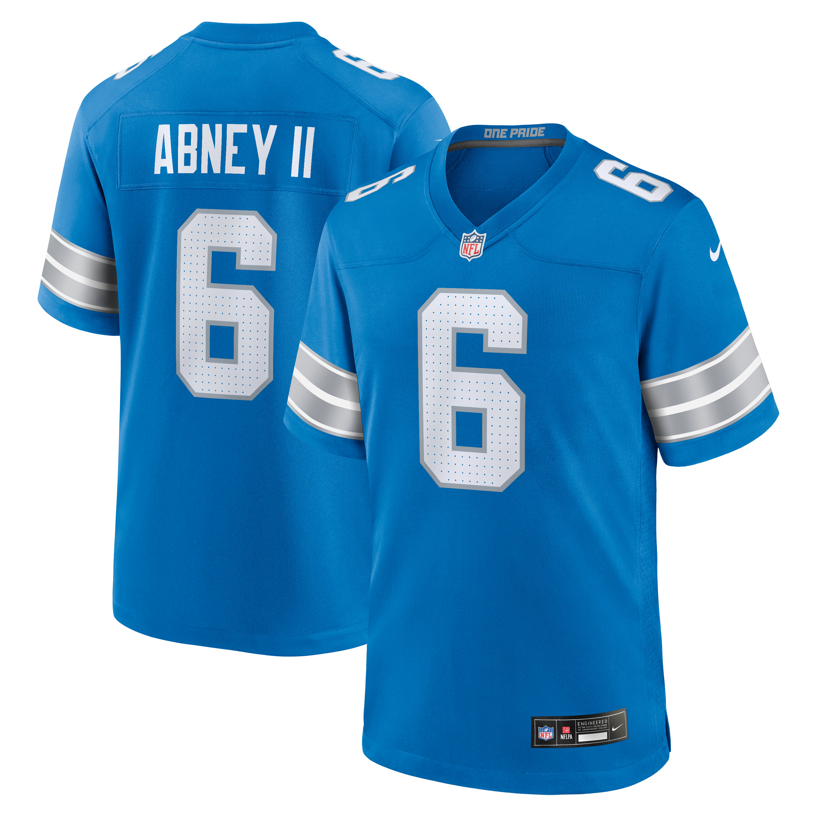 Men's Nike Keith Abney II Blue Detroit Lions Team Game Jersey