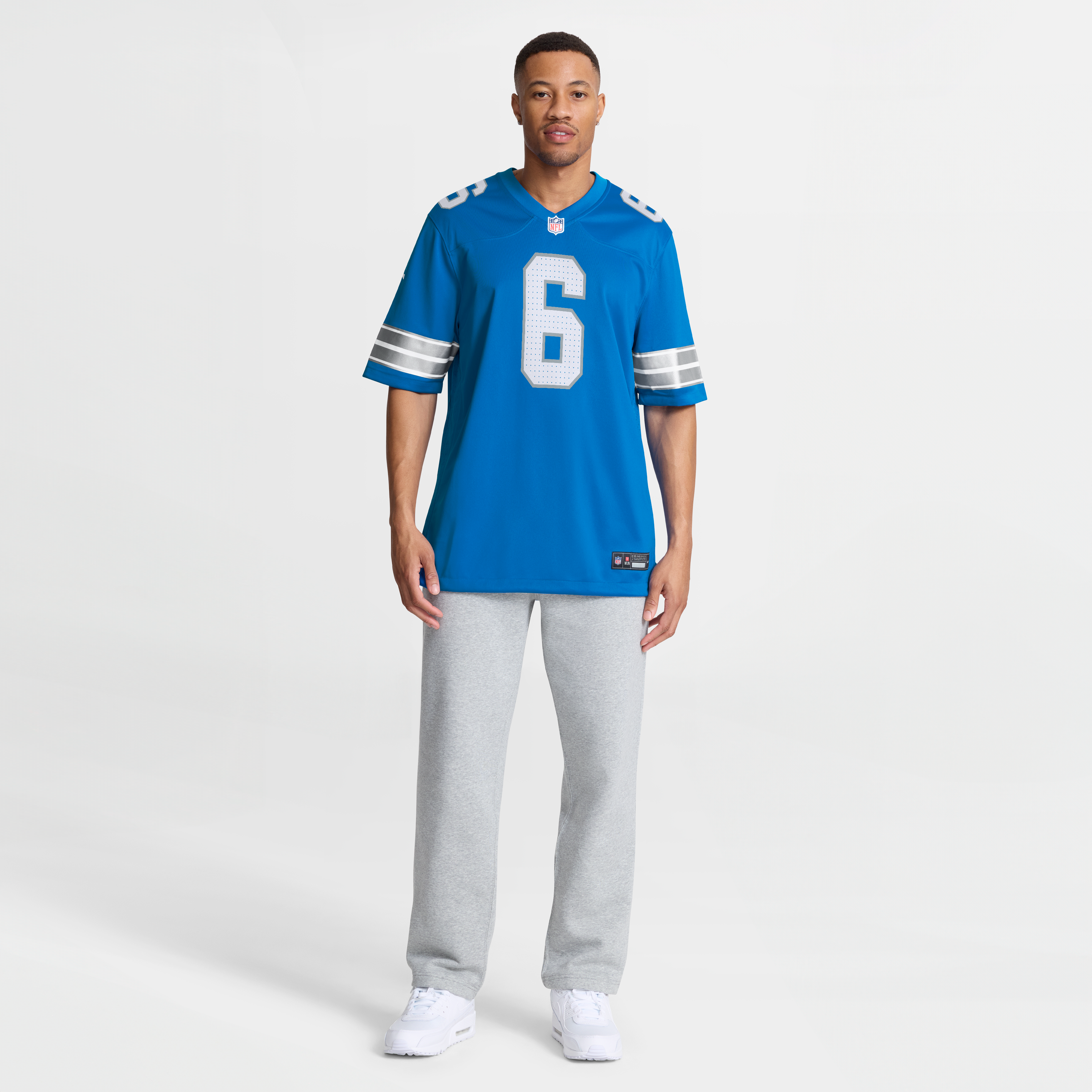 Men's Nike Keith Abney II Blue Detroit Lions Team Game Jersey