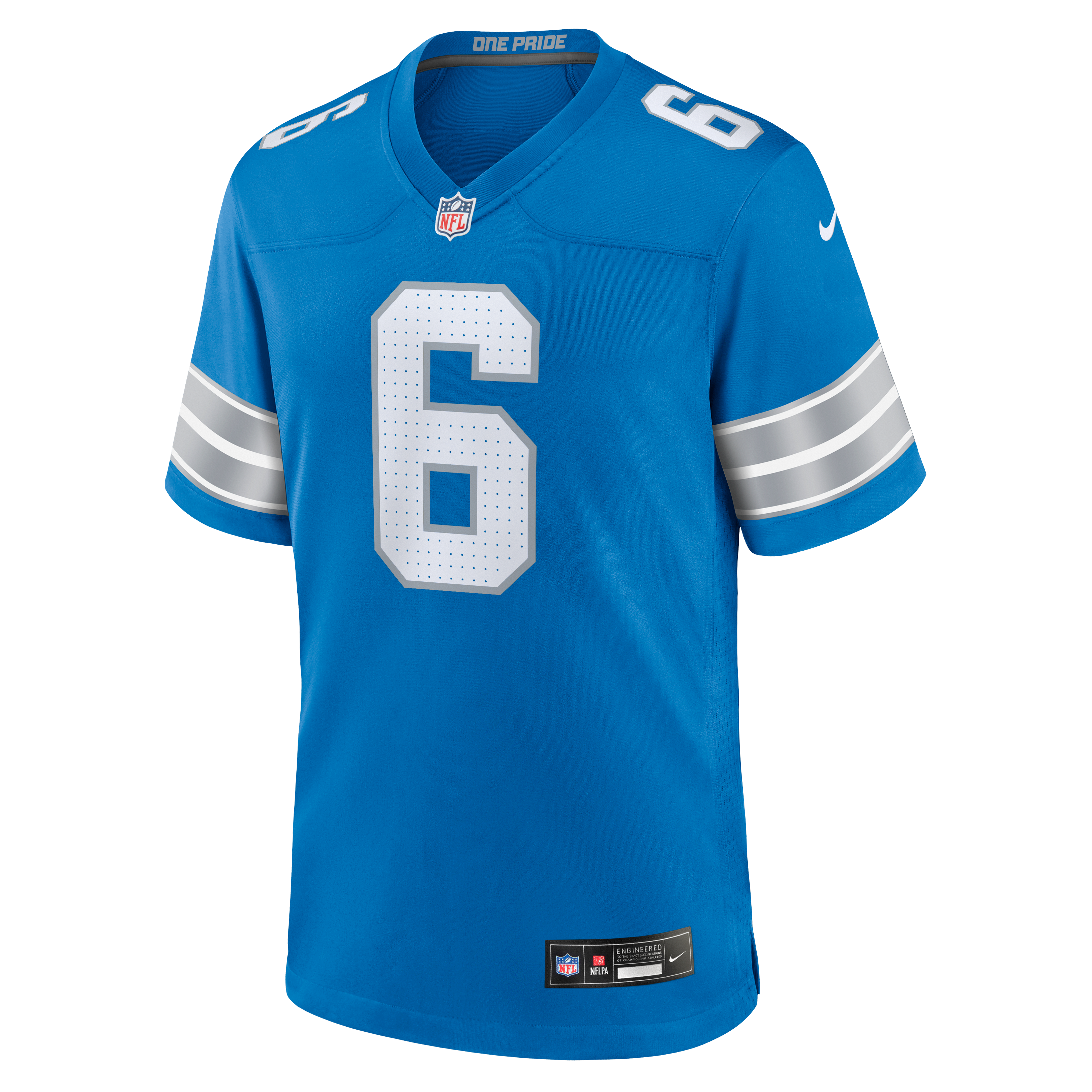 Men's Nike Keith Abney II Blue Detroit Lions Team Game Jersey