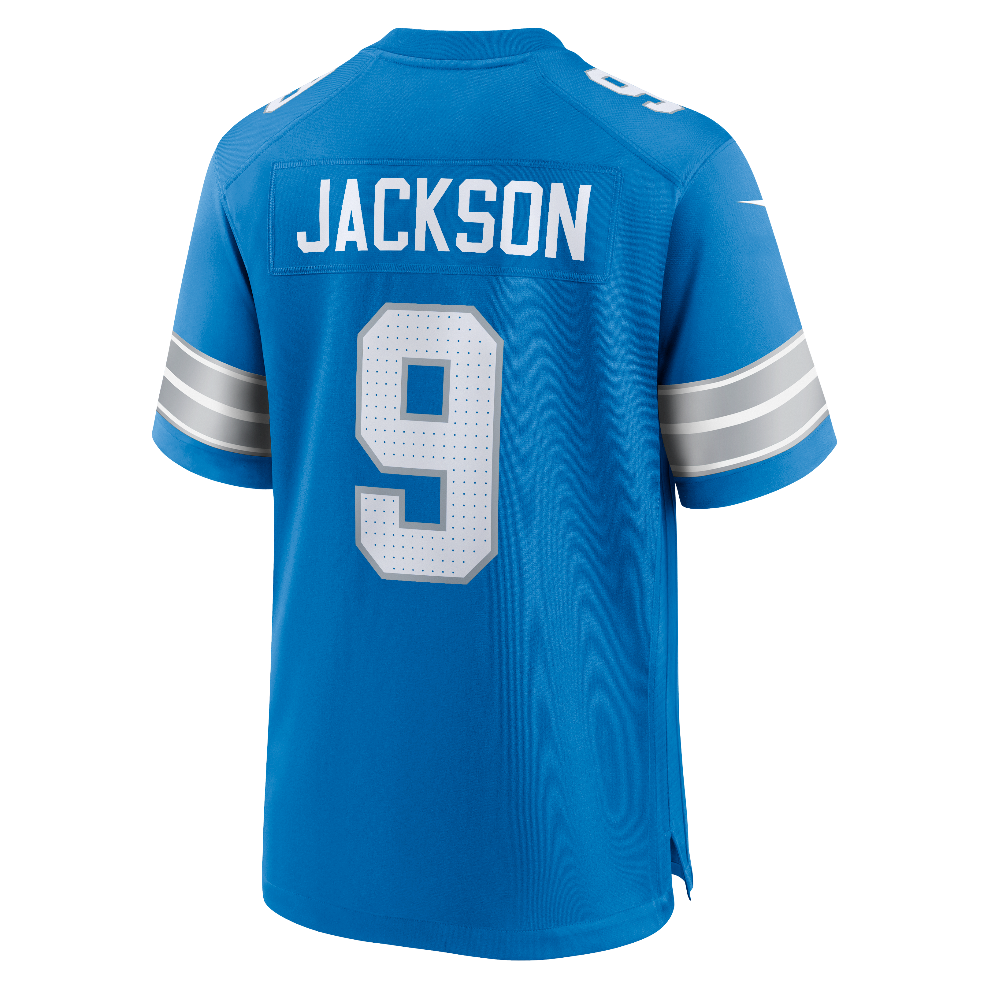 Maillot de match Nike Lucky Jackson bleu des Lions Détroit pour homme