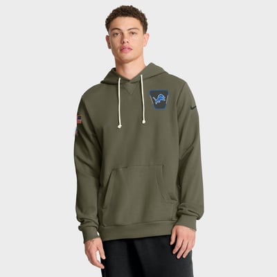 Detroit Lions Nike 2025 Salute to Service Sideline Standard Issue Dri-FIT Hoodie - Olive