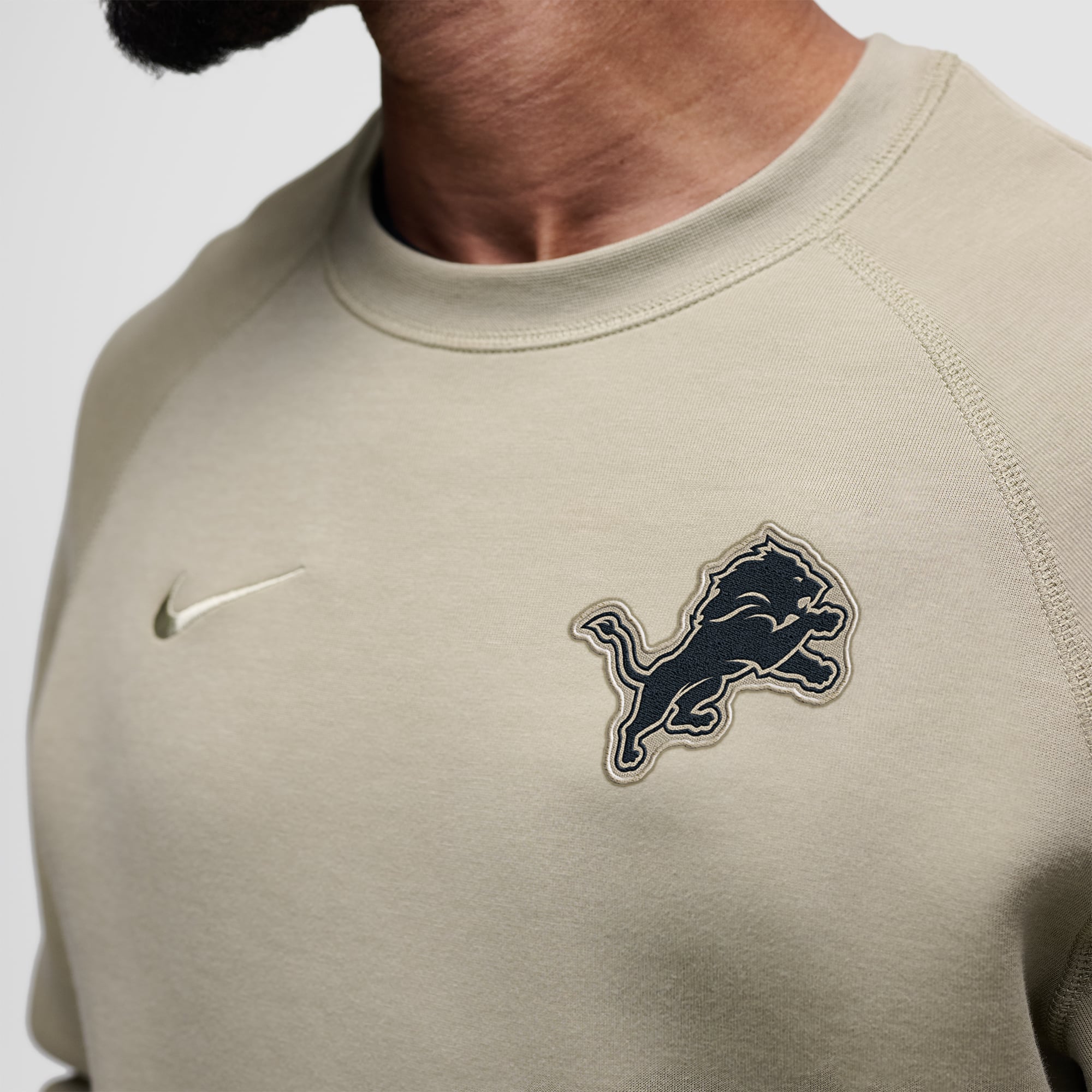 Sweat-shirt Nike Olive Detroit Lions Tech Fleece Raglan pour homme
