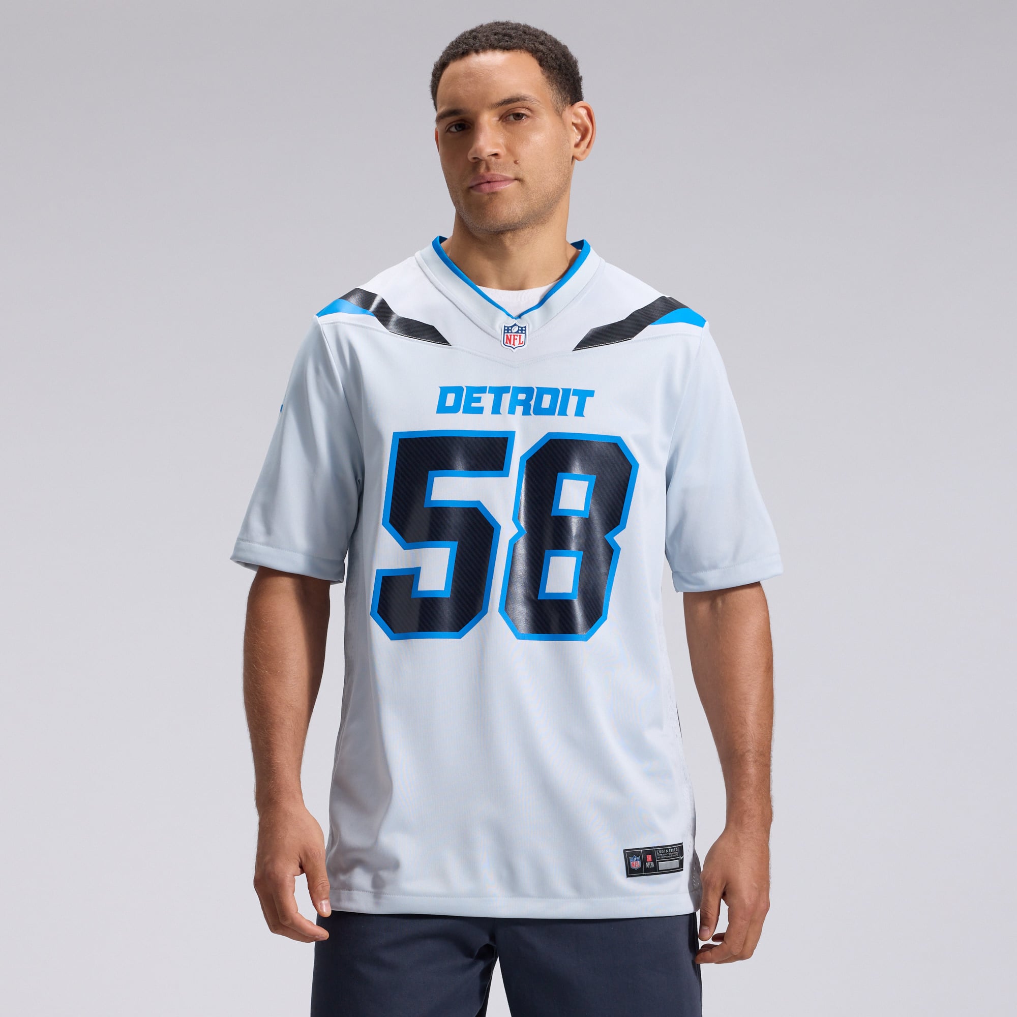 Men's Nike Penei Sewell Silver Detroit Lions 2026 Rivalries Collection Game Jersey