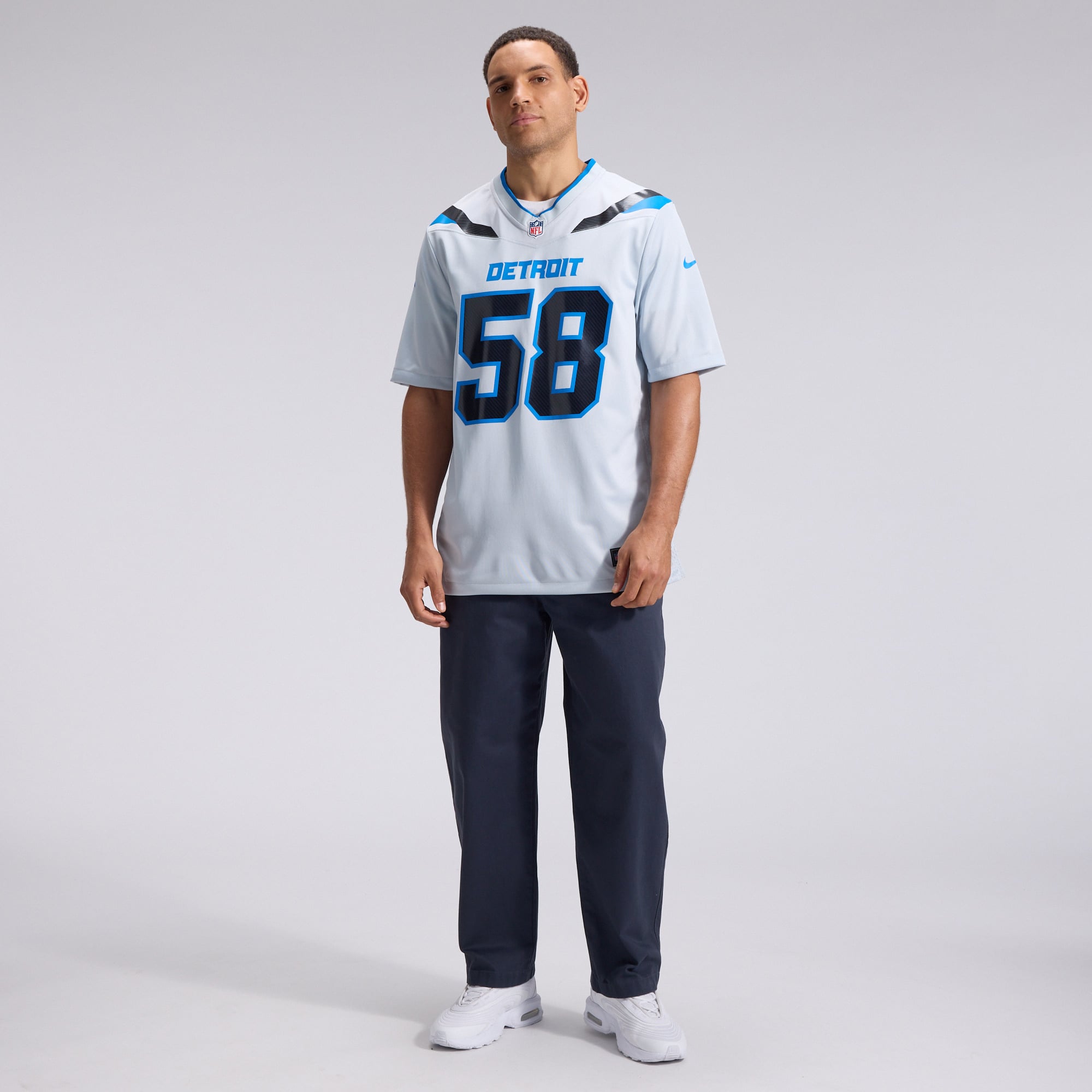 Men's Nike Penei Sewell Silver Detroit Lions 2026 Rivalries Collection Game Jersey