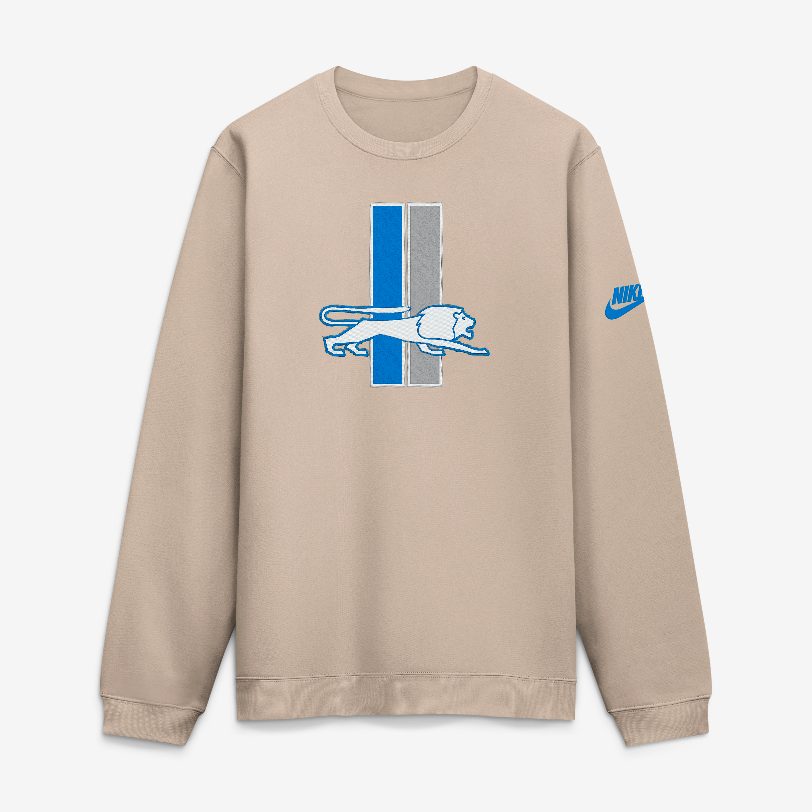 Sweat-shirt Nike Sand Detroit Lions I-Formation Rewind Club Crew pour homme