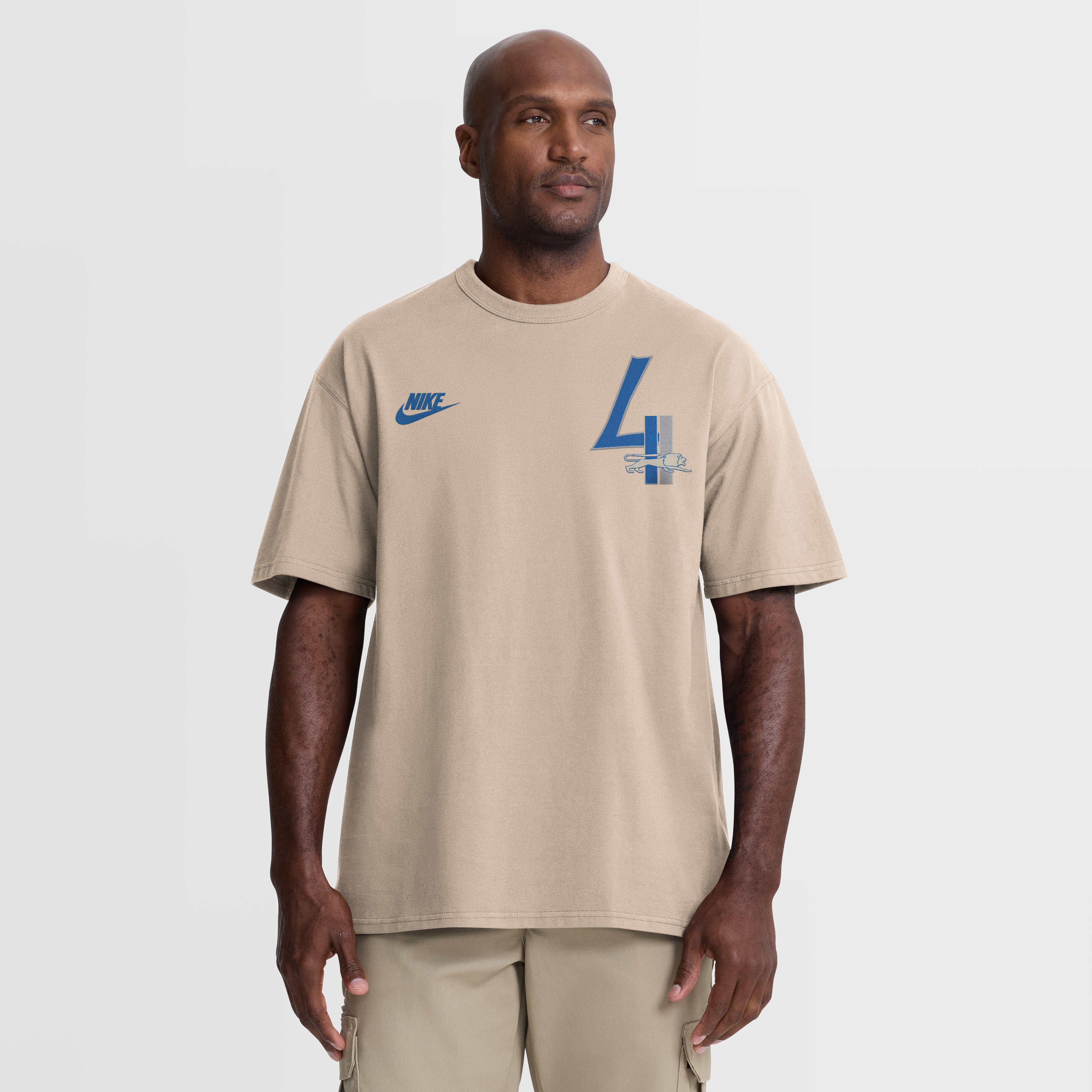 Men's Nike Sand Detroit Lions Night Primary Max90 T-Shirt