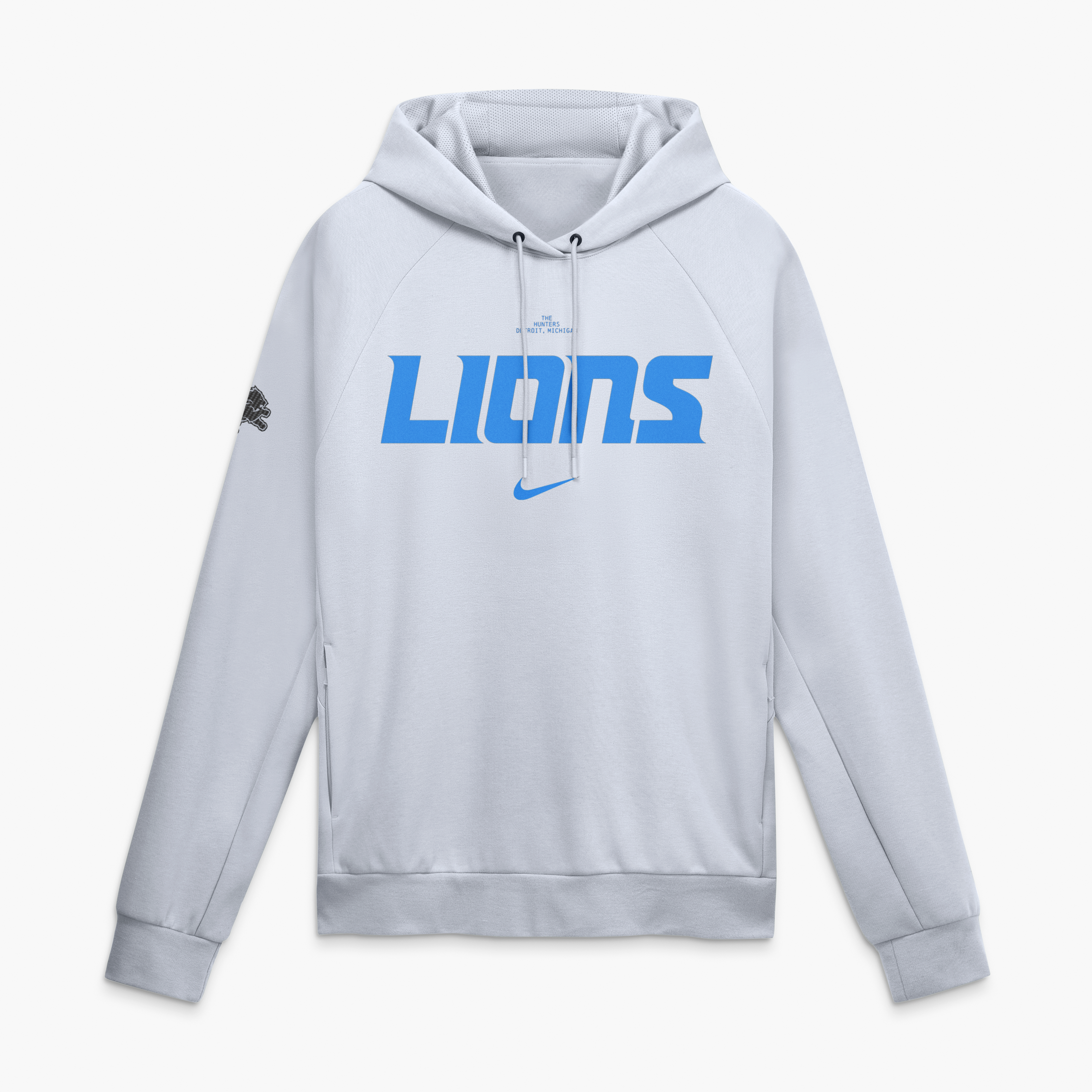 Sweat à capuche Nike Dri-FIT argenté Detroit Lions Collection 2026 pour homme