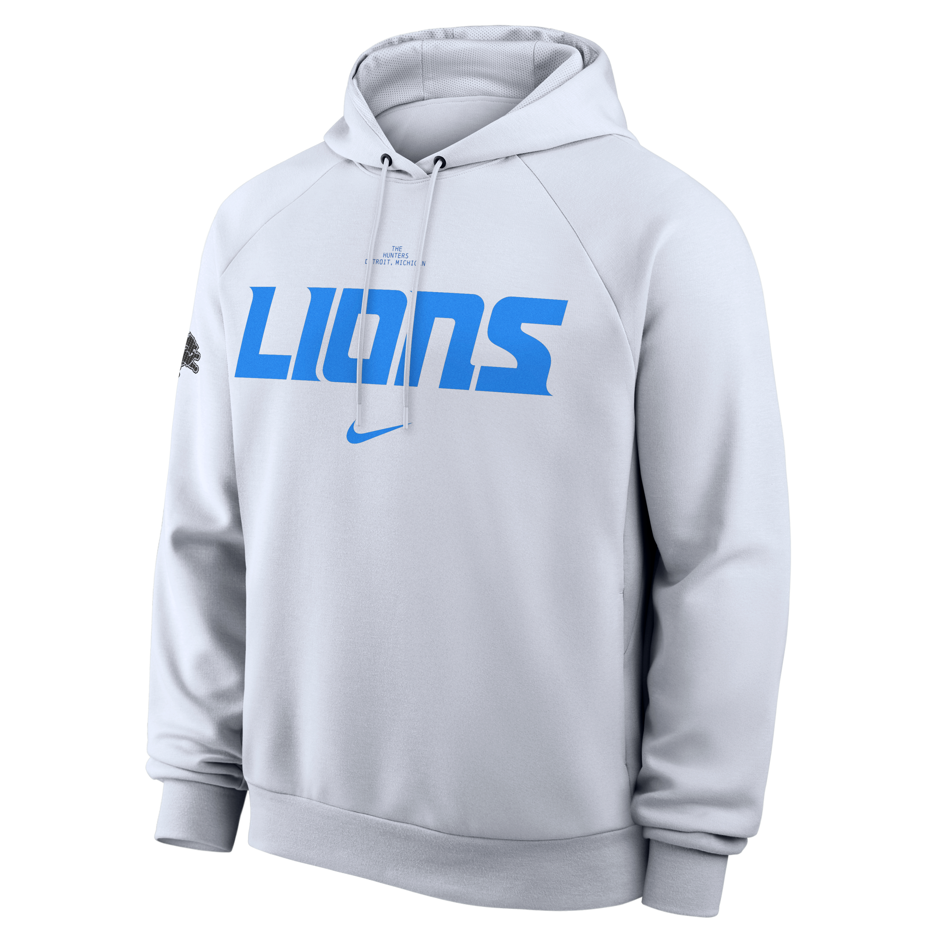 Sweat à capuche Nike Dri-FIT argenté Detroit Lions Collection 2026 pour homme