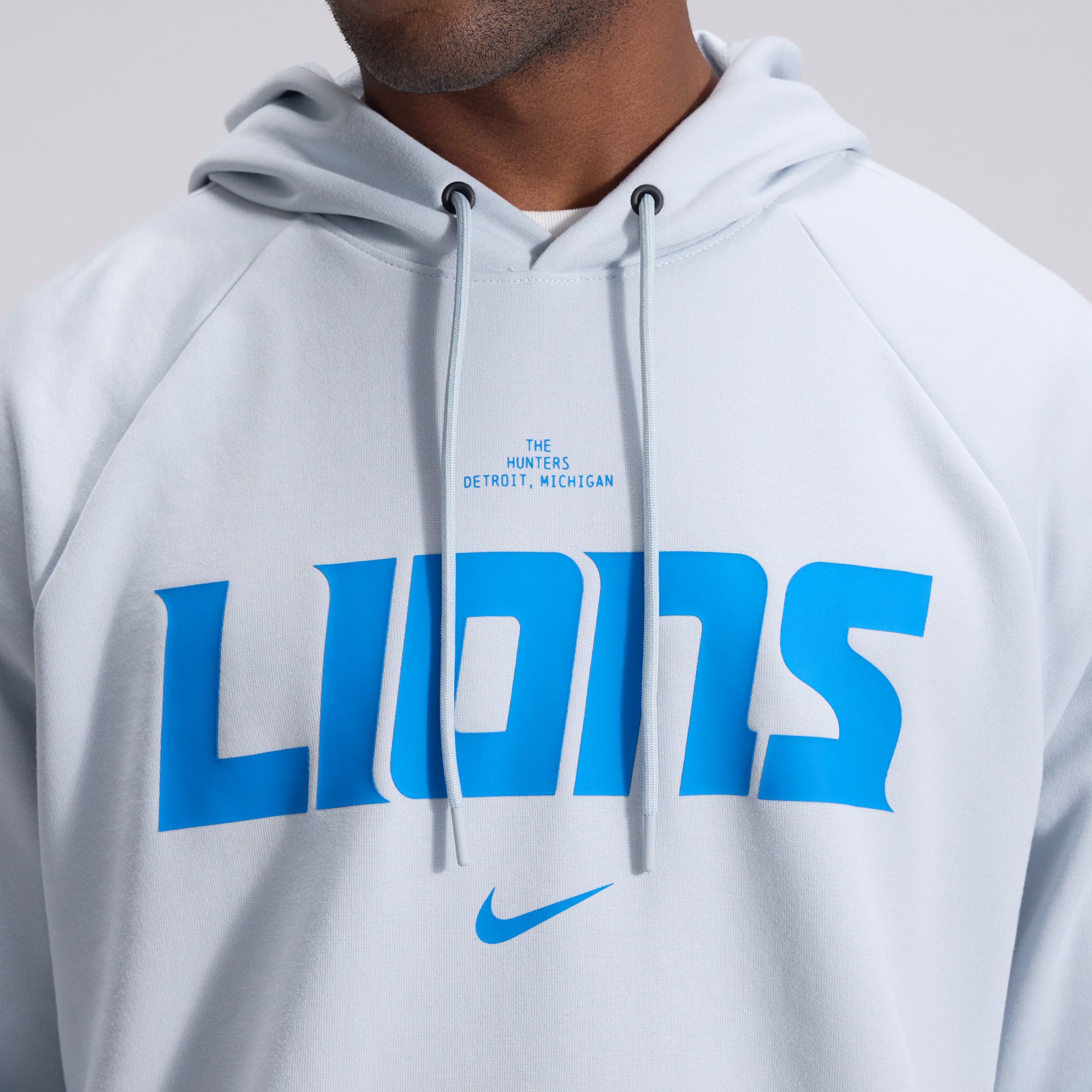 Sweat à capuche Nike Dri-FIT argenté Detroit Lions Collection 2026 pour homme