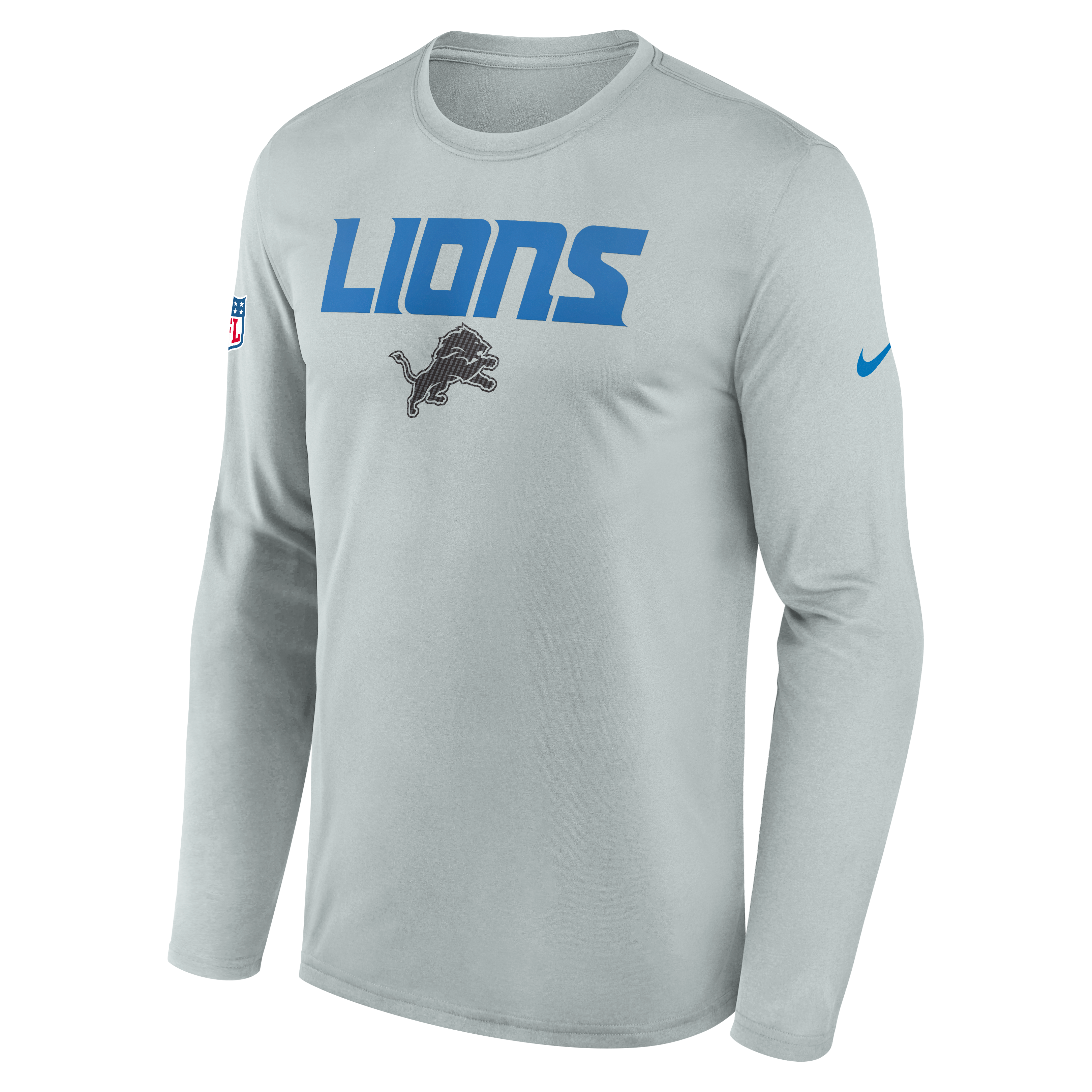 Men's Nike  Silver Detroit Lions 2026 Rivalries Collection Sideline Legend Long Sleeve T-Shirt