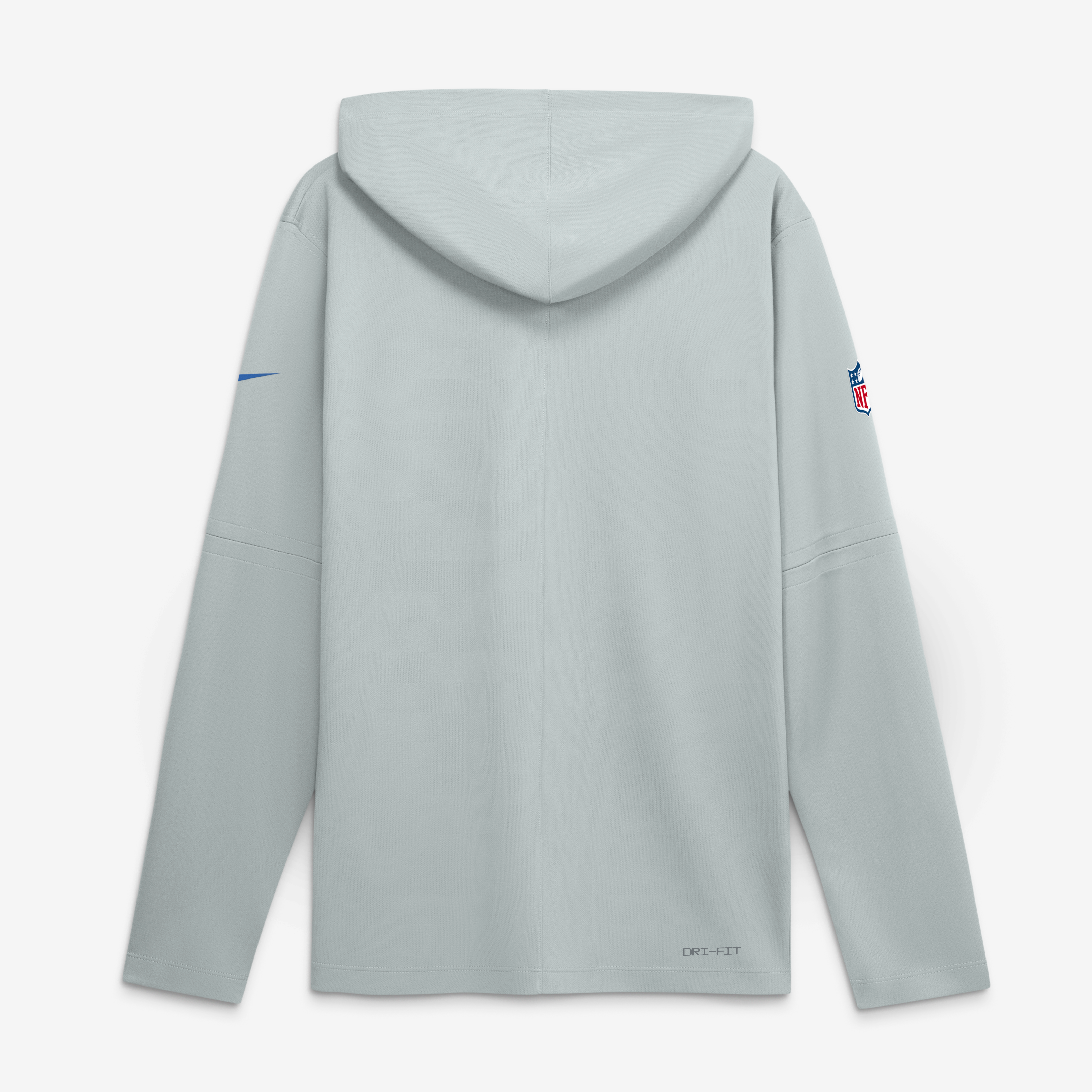 Men's Nike  Silver Detroit Lions 2026 Rivalries Collection Sideline Lightweight Hooded Long Sleeve Top